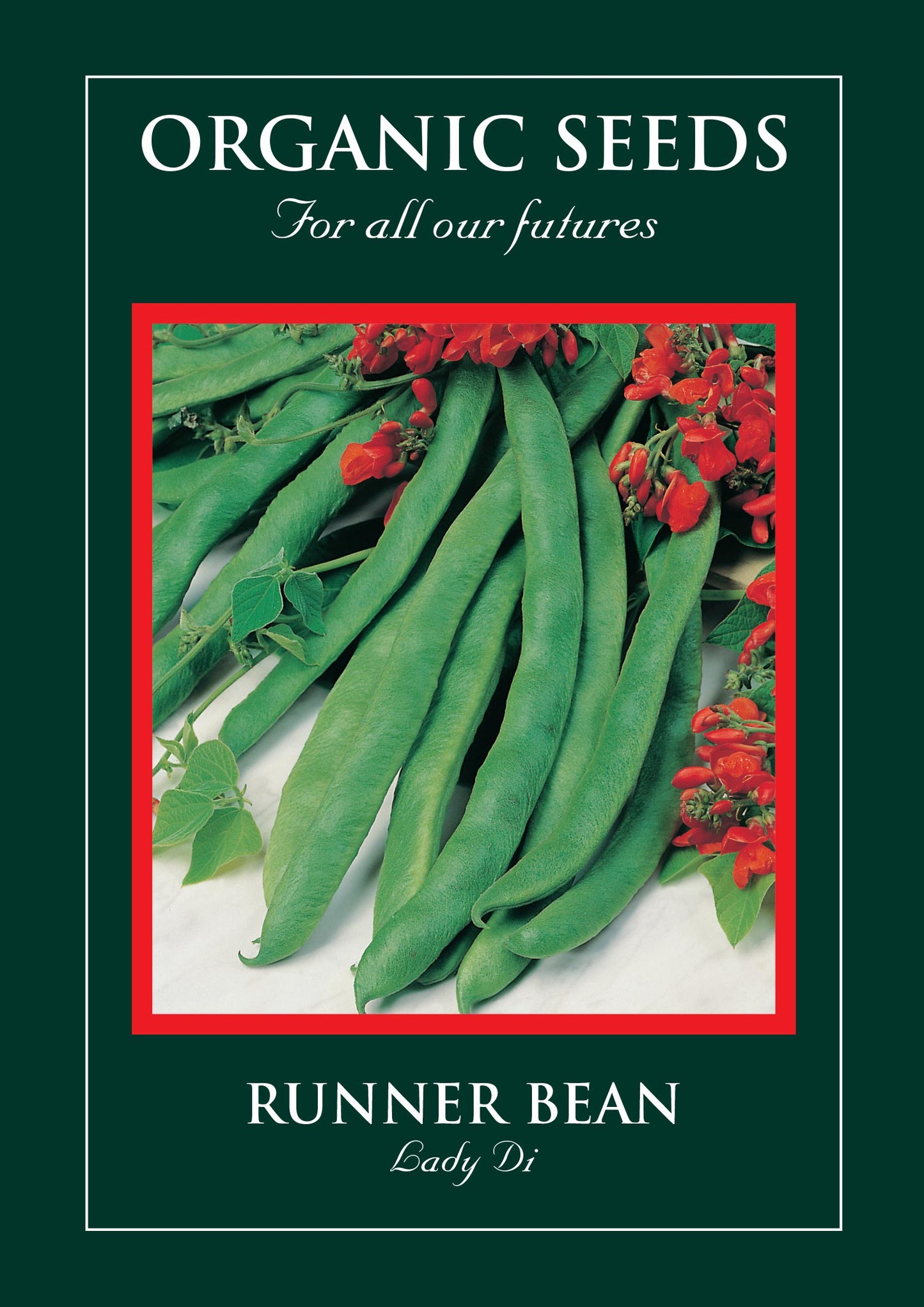 Suffolk Herbs Organic Runner Bean Lady Di 40 Seed