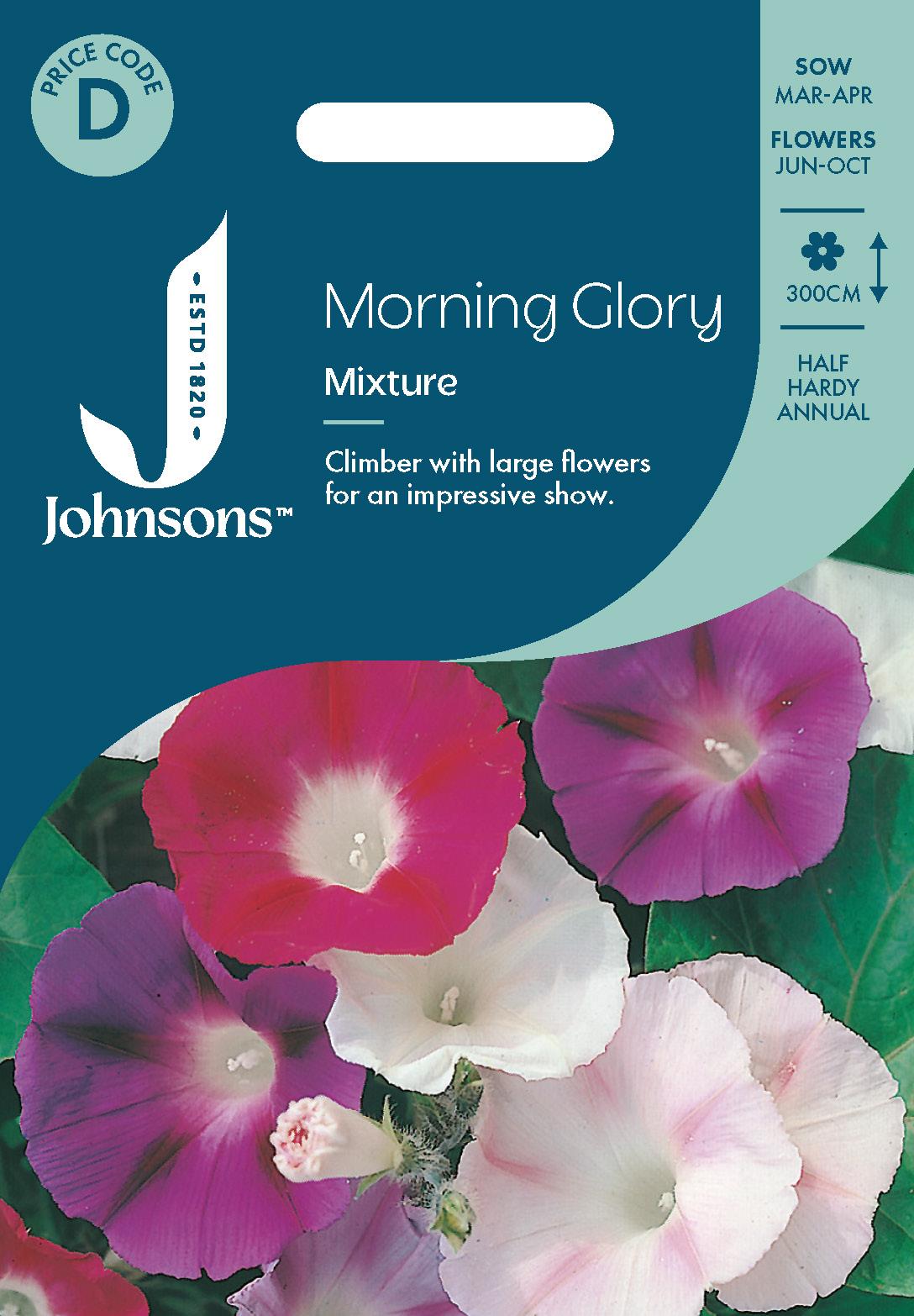 Johnsons - Morning Glory Mixture - 50 Seeds