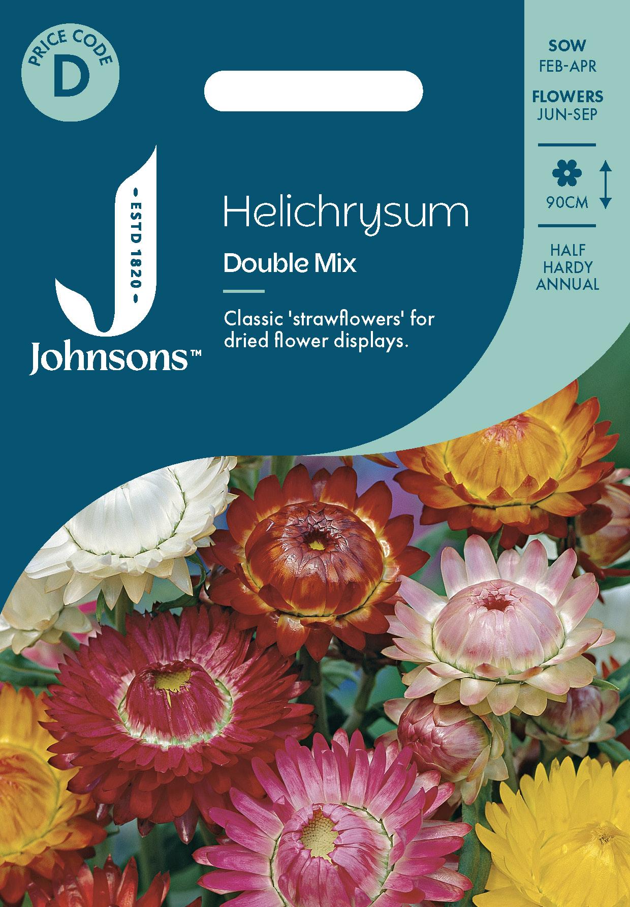 Johnsons - Helichrysum Double Mix - 500 Seeds