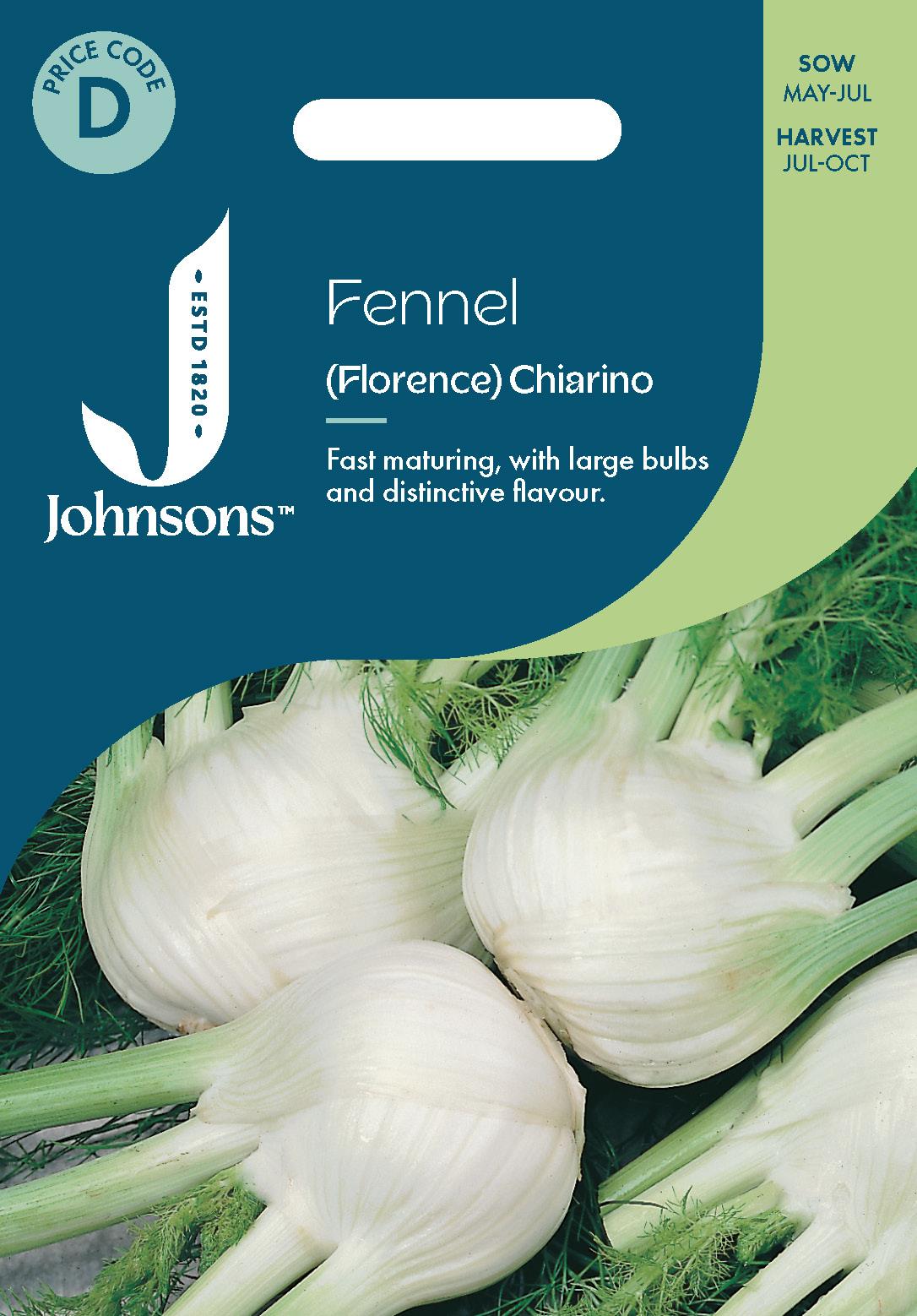 Johnsons - Fennel (florence) Chiarino - 250 Seeds