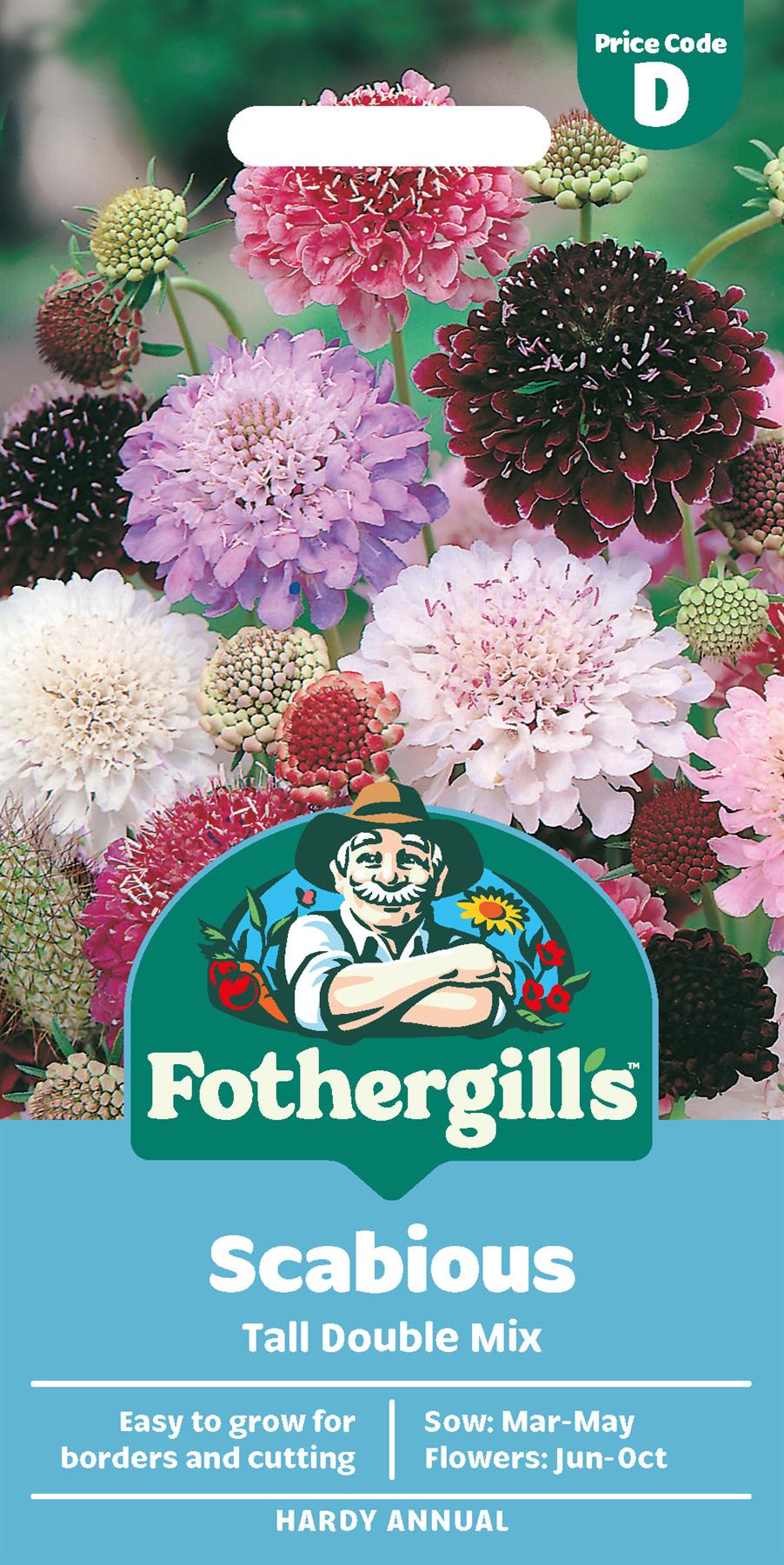 Fothergills Scabious Tall Double Mix Seeds