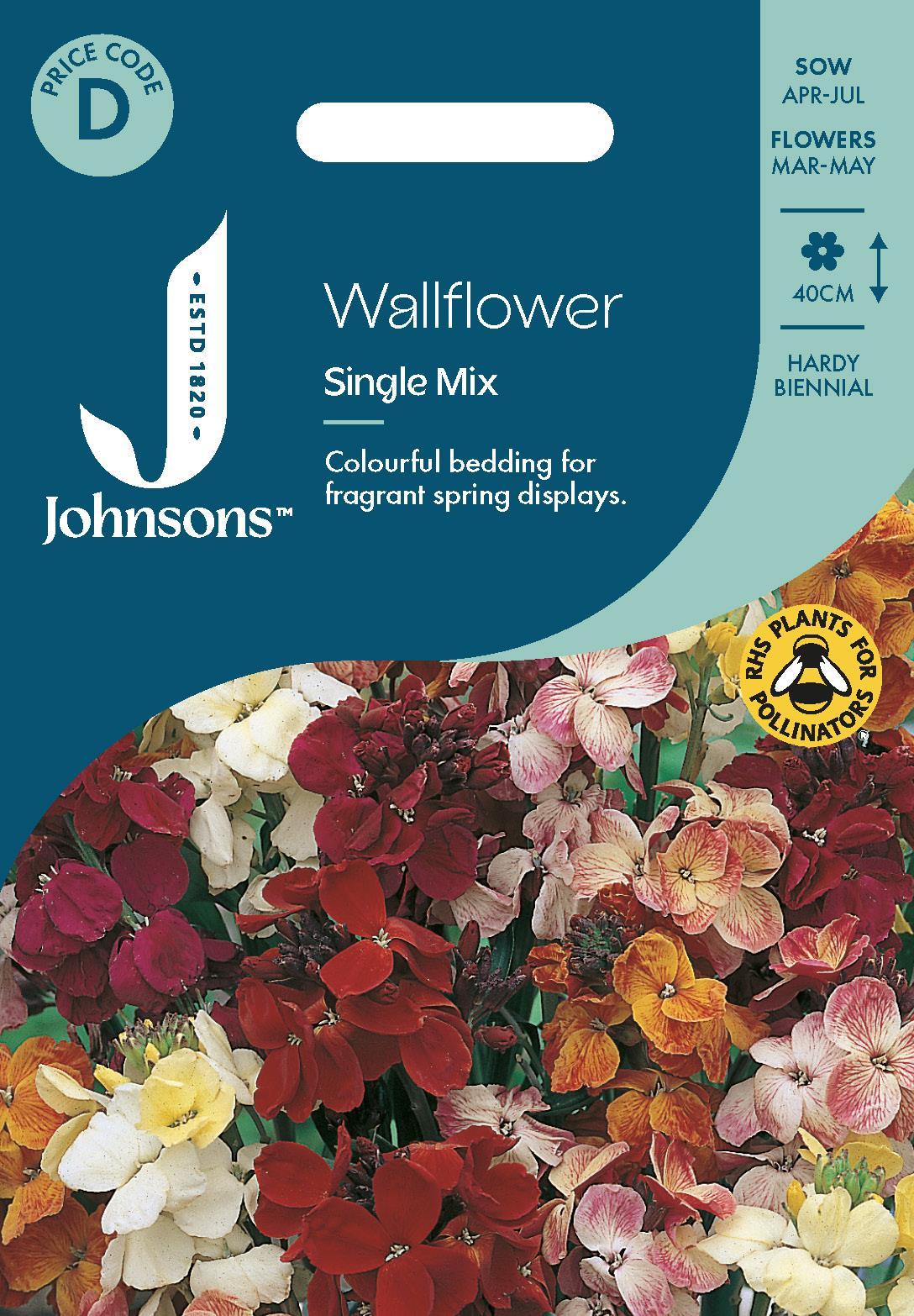 Johnsons - Wallflower Single Mix - 500 Seeds