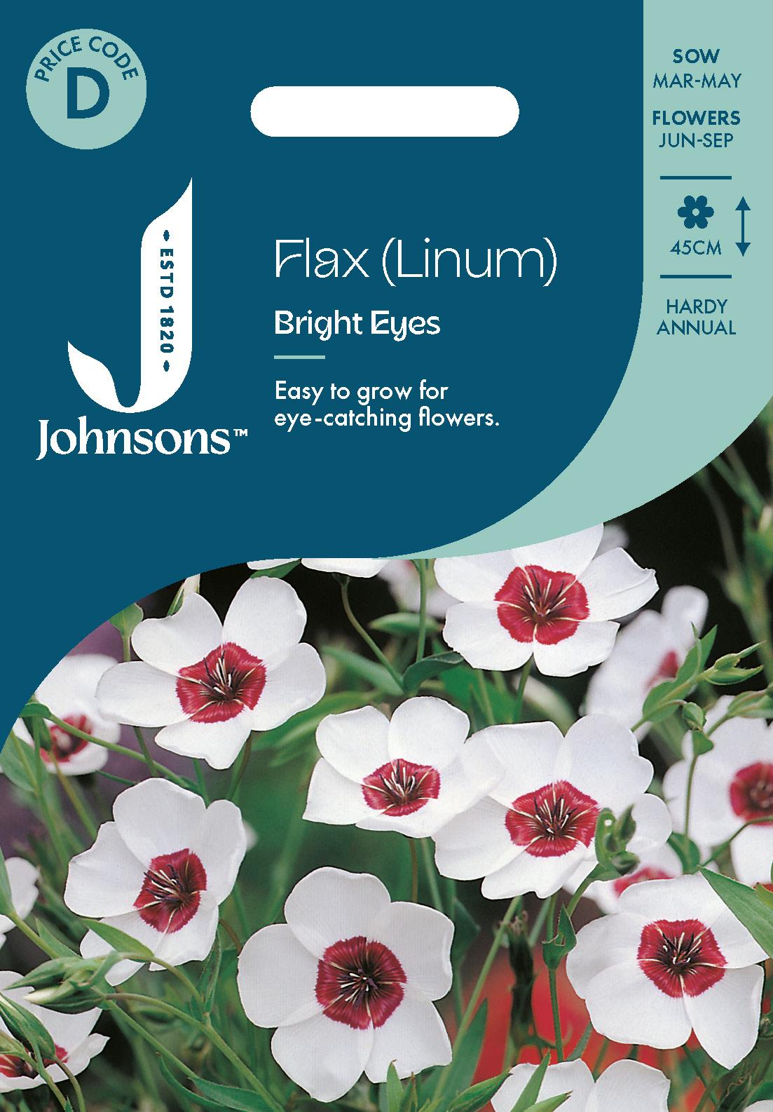 Johnsons - Linum Bright Eyes - 300 Seeds