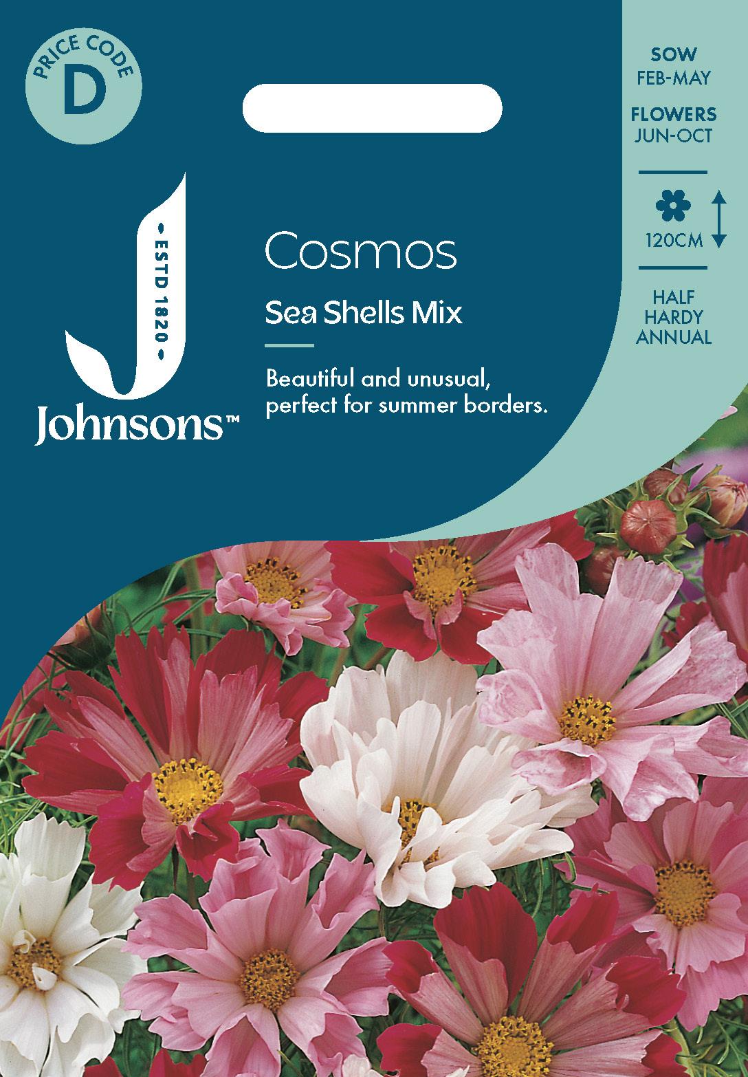 Johnsons - Cosmos Sea Shells Mix - 100 Seeds