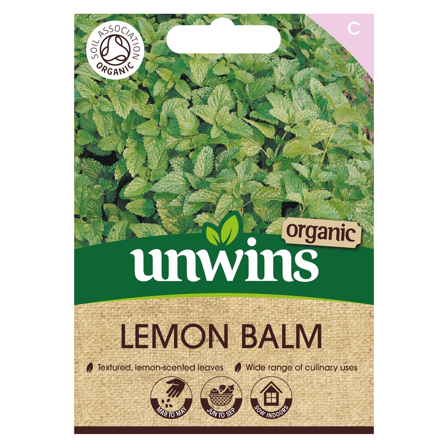 Unwins Herb Organic Lemon Balm - 500 Seeds