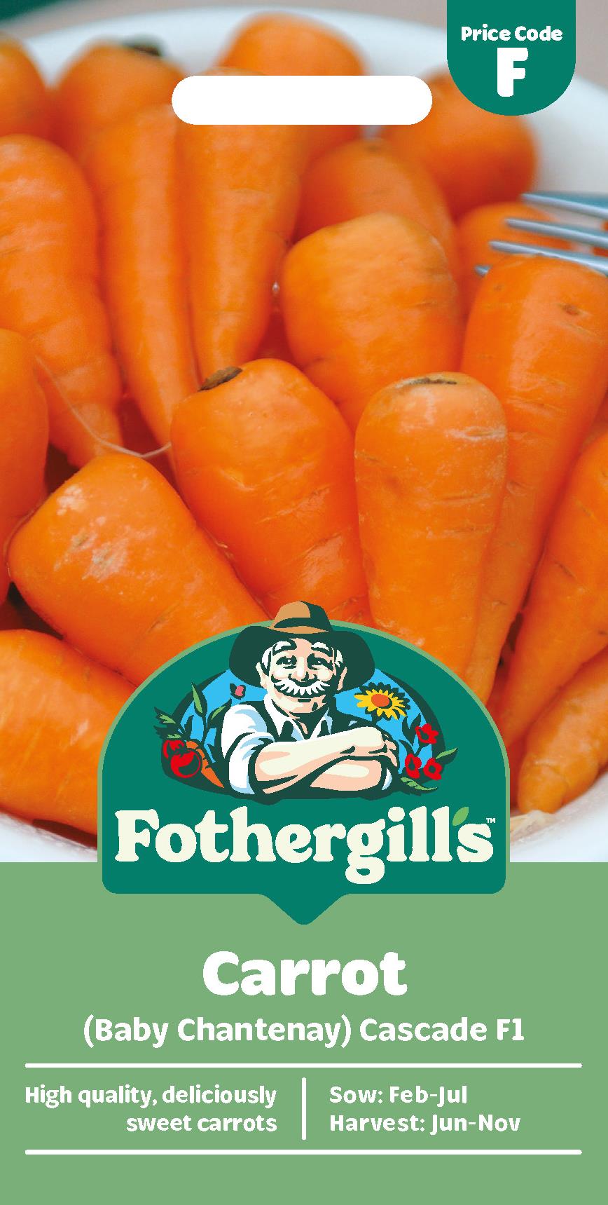 Fothergills Carrot (Baby Chantenay) Cascade F1 Seeds