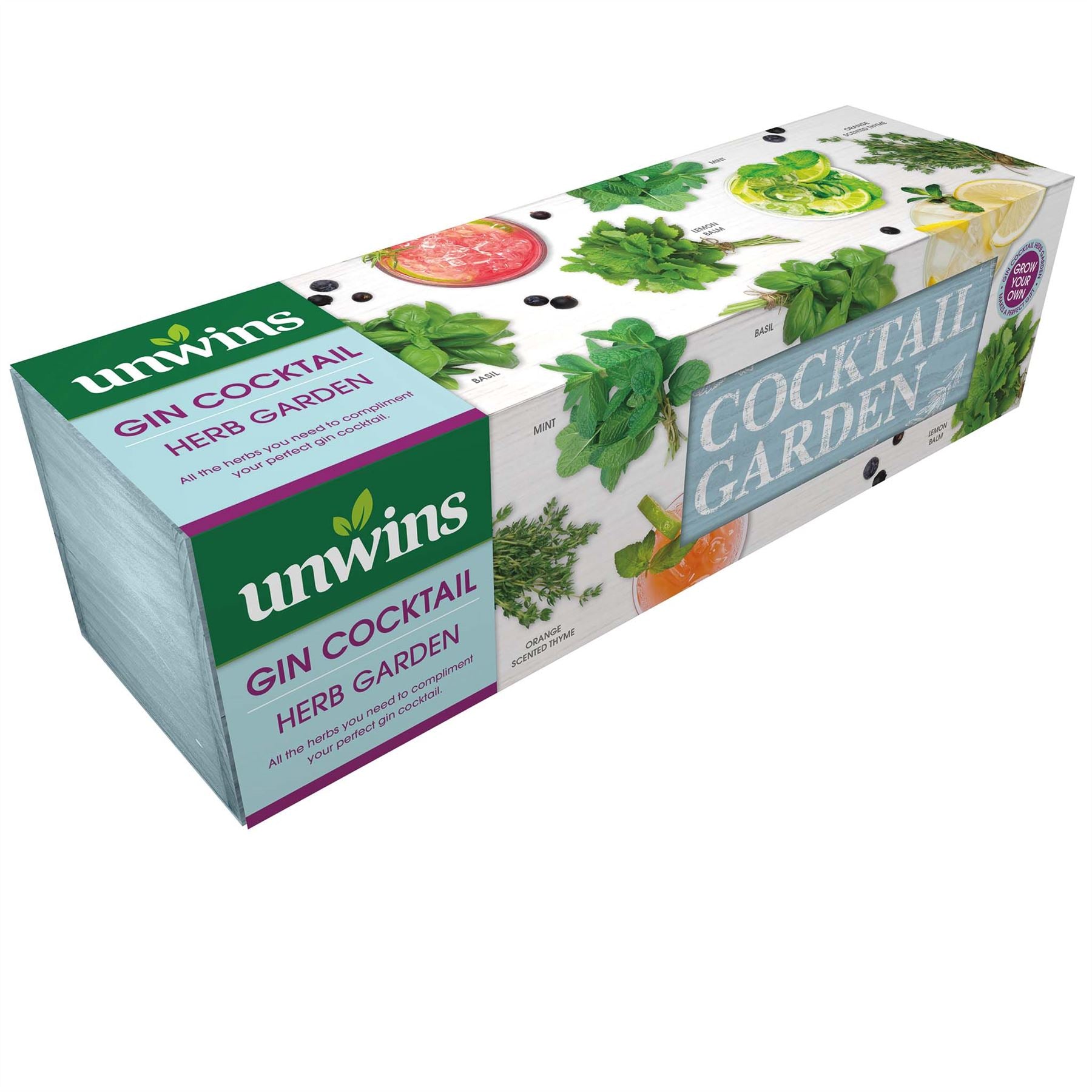 Unwins Vegetable Gin Cocktail Garden Kit Seeds JustSeed