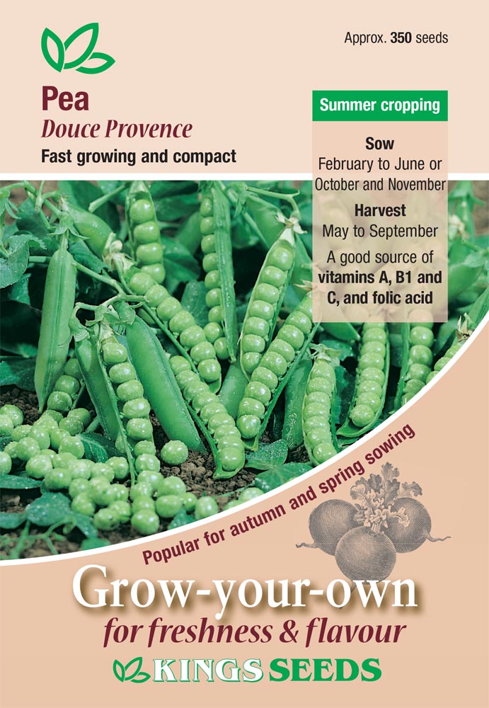 Kings Seeds Pea Douce Provence 350 Seeds