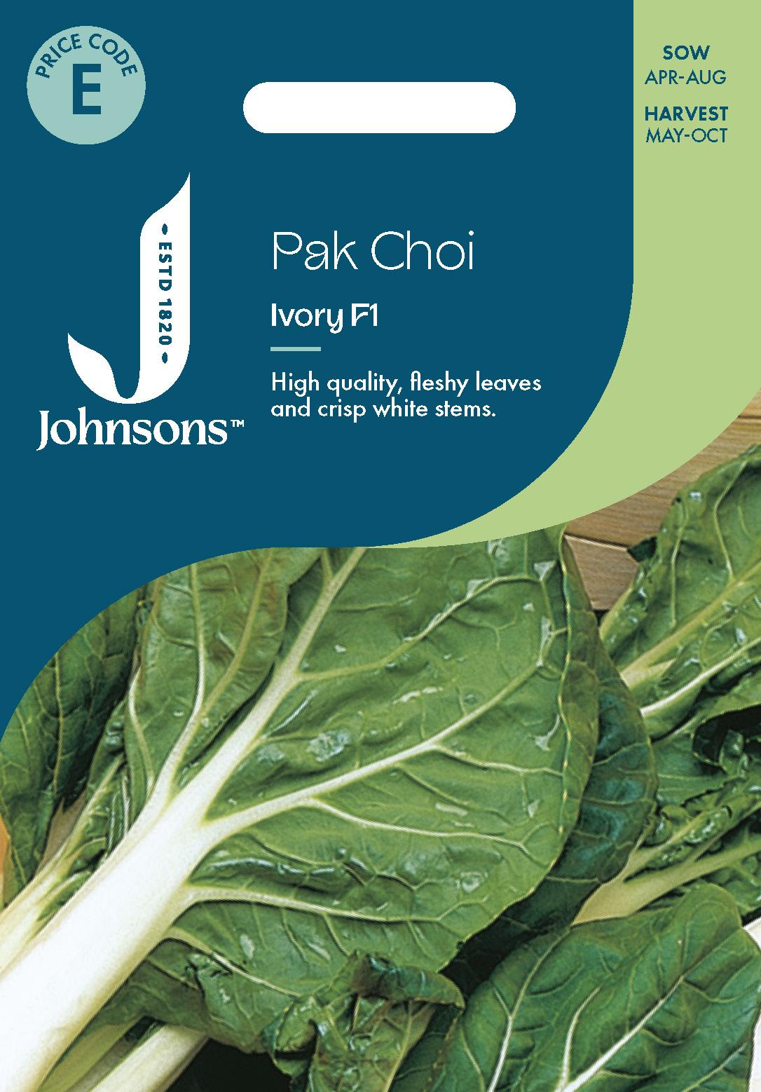 Johnsons - Pak Choi Ivory F1 - 175 Seeds