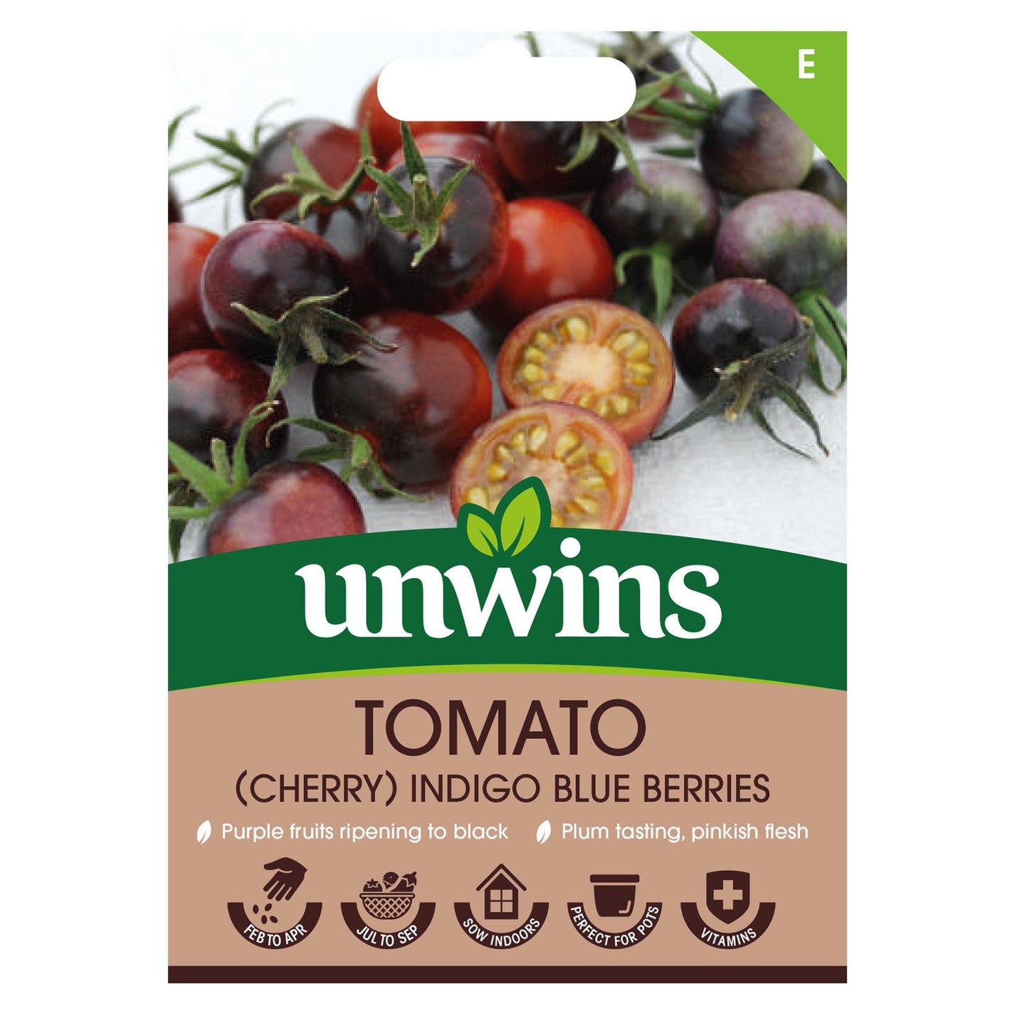 Unwins Vegetable Tomato Indigo Blue Berries - 6 Seeds