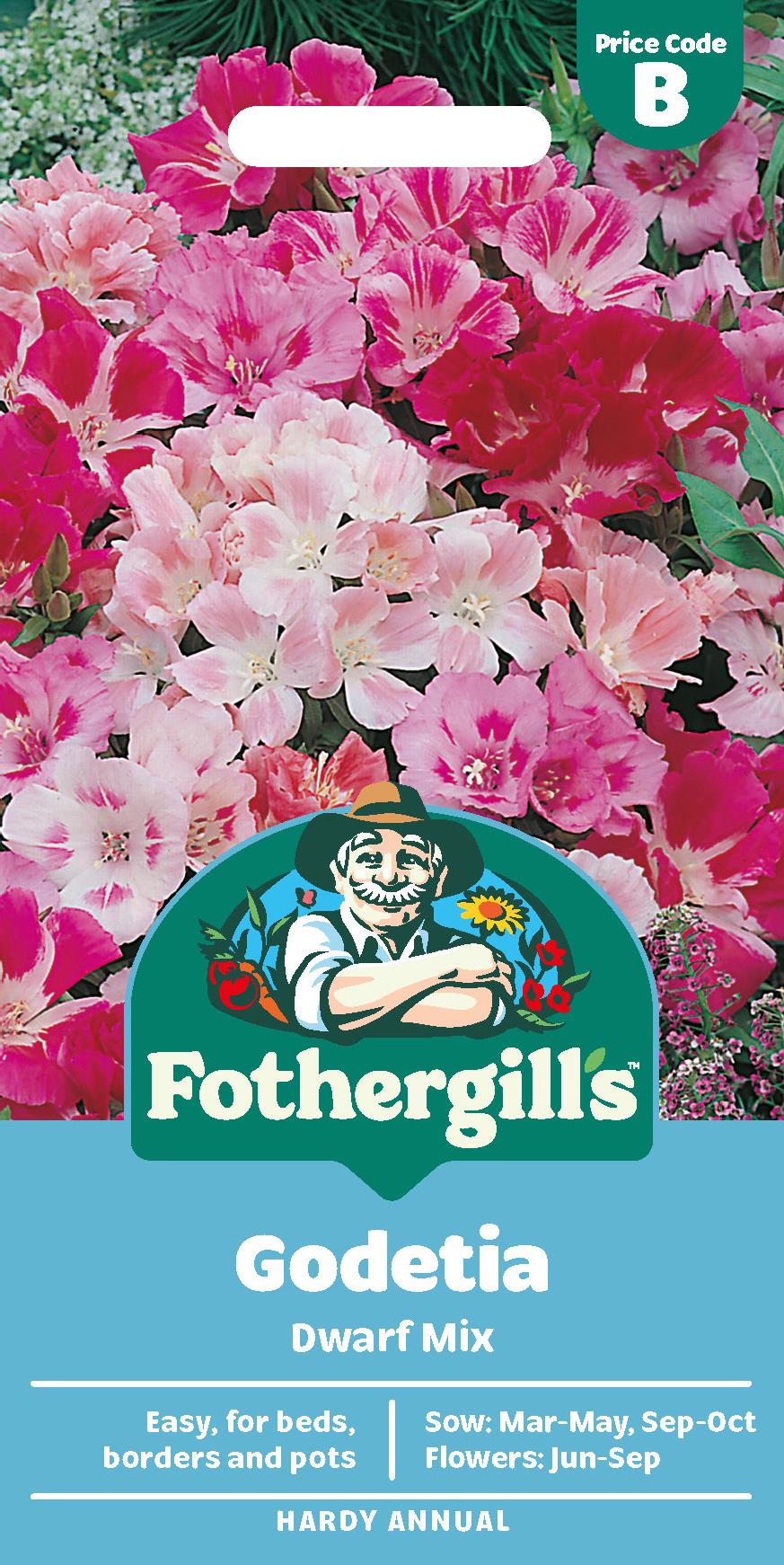 Fothergills Godetia Dwarf Mix Seeds