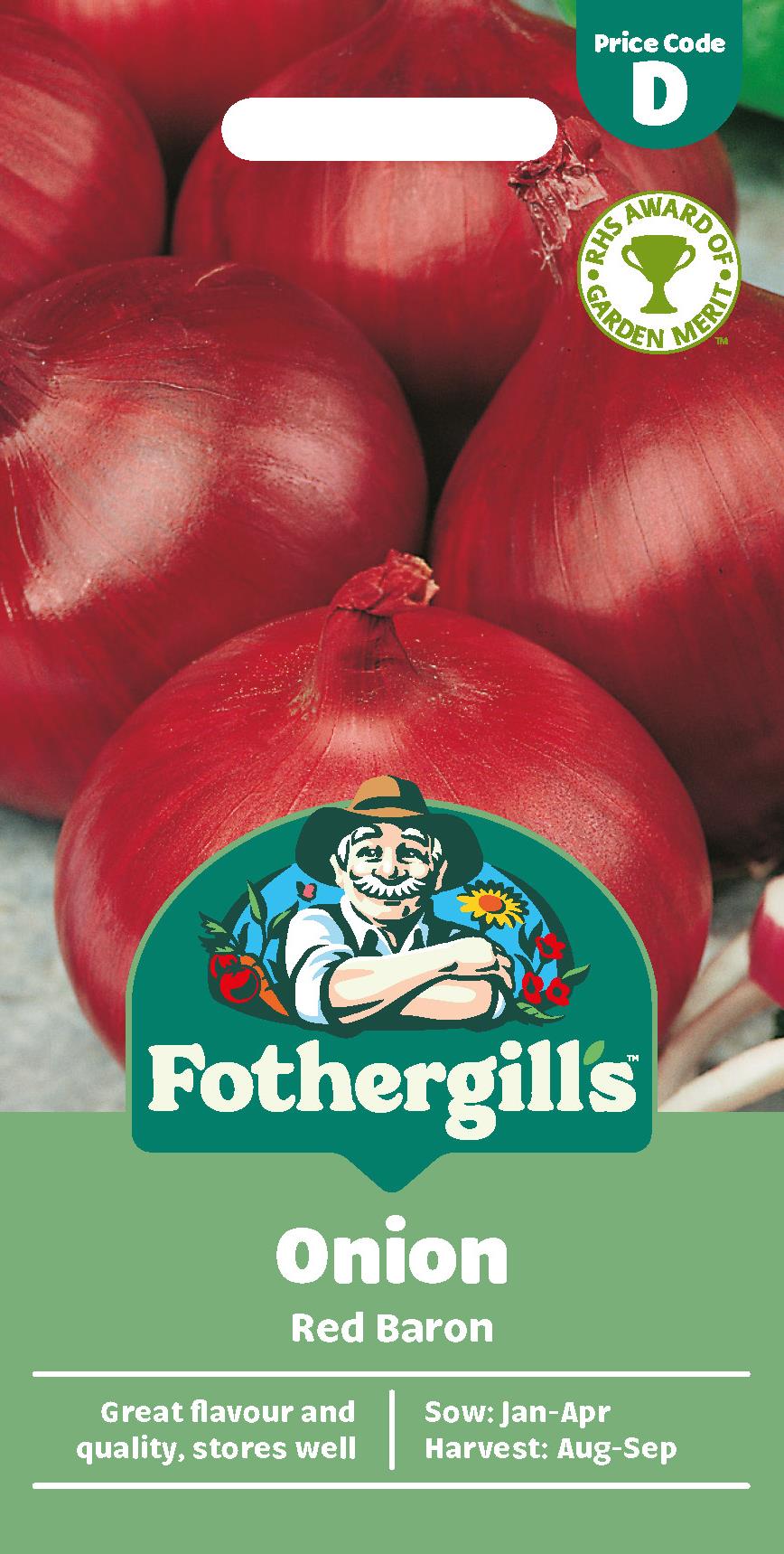 Fothergills Onion Red Baron Seeds
