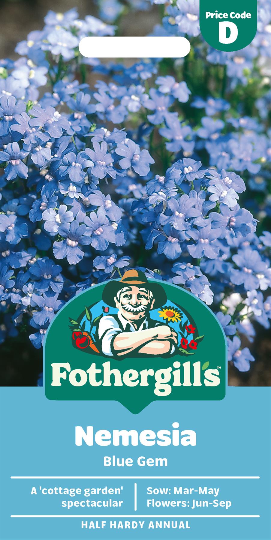 Fothergills Nemesia Blue Gem Seeds