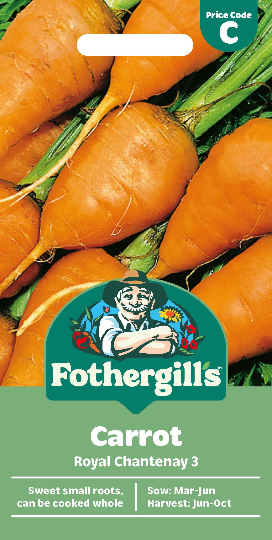Fothergills Carrot Royal Chantenay 3 Seeds