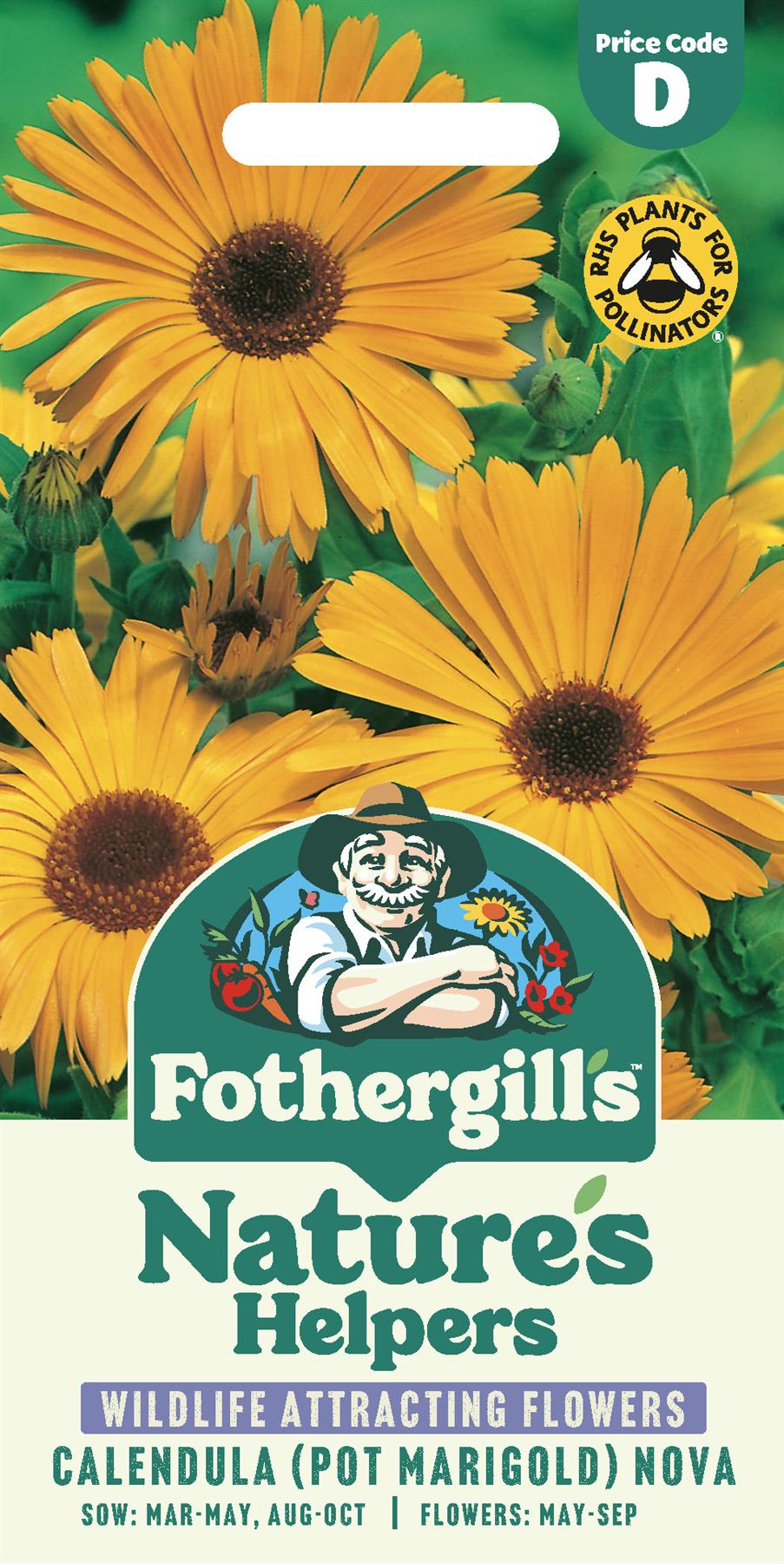 Fothergills Nature Haven Calendula Pot Marigold Nova Seeds