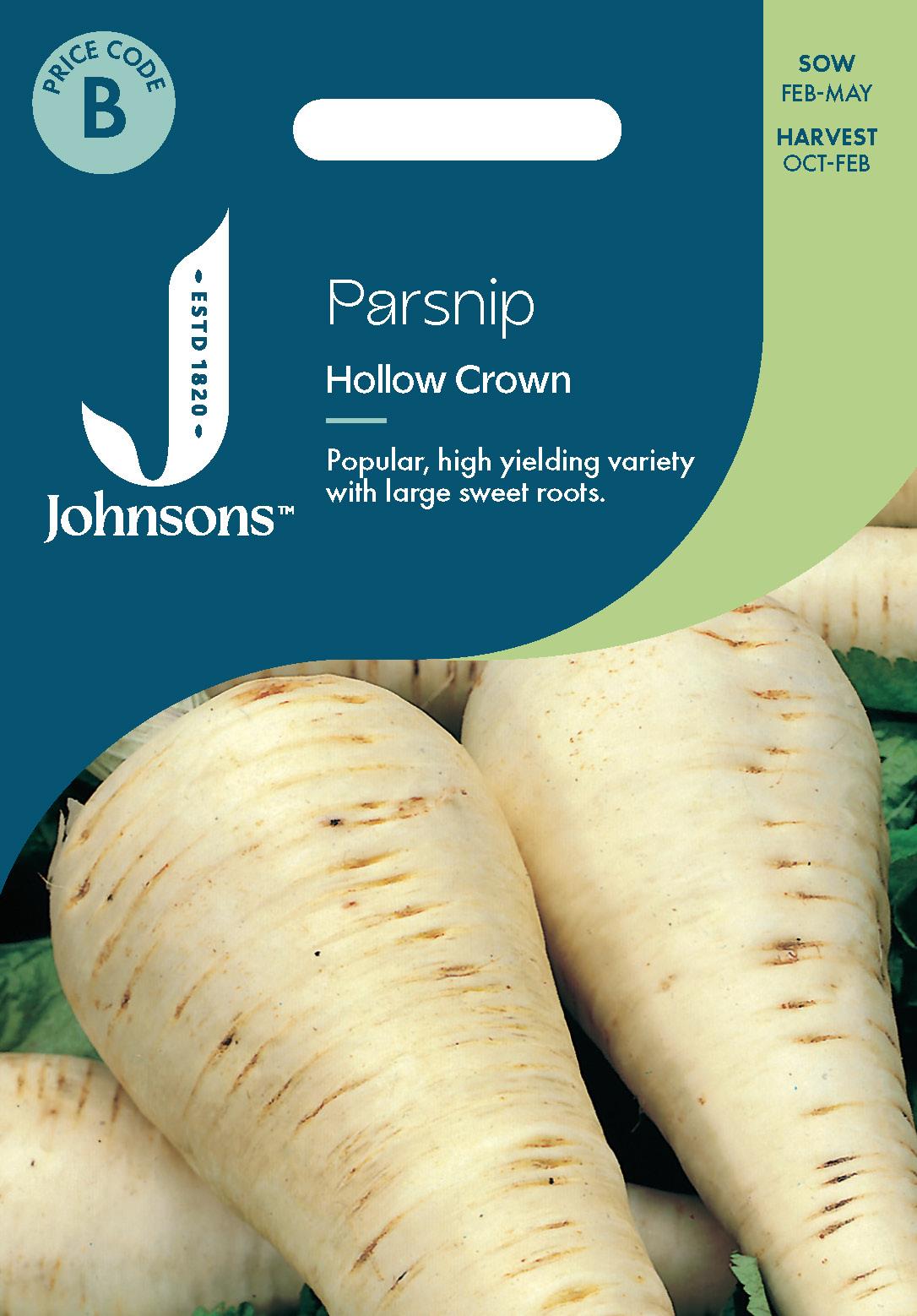 Johnsons - Parsnip Hollow Crown - 500 Seeds