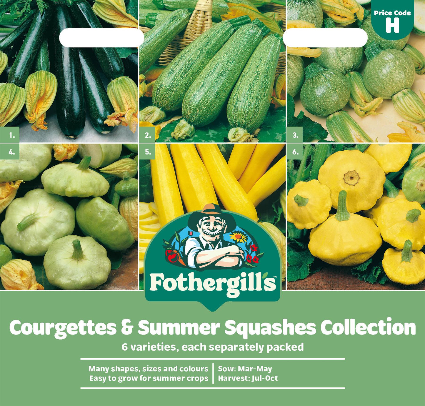 Fothergills Courgettes & Summer Squashes Collection Seeds