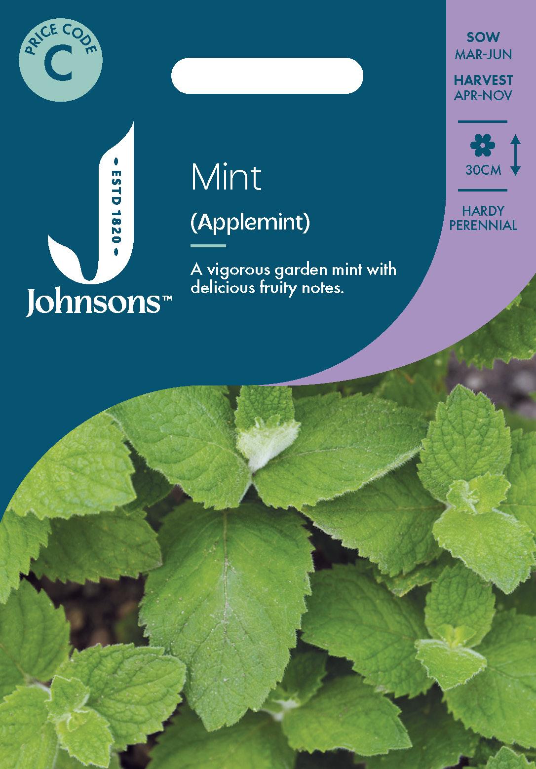 Johnsons - Herb - Mint Applemint - 500 Seeds