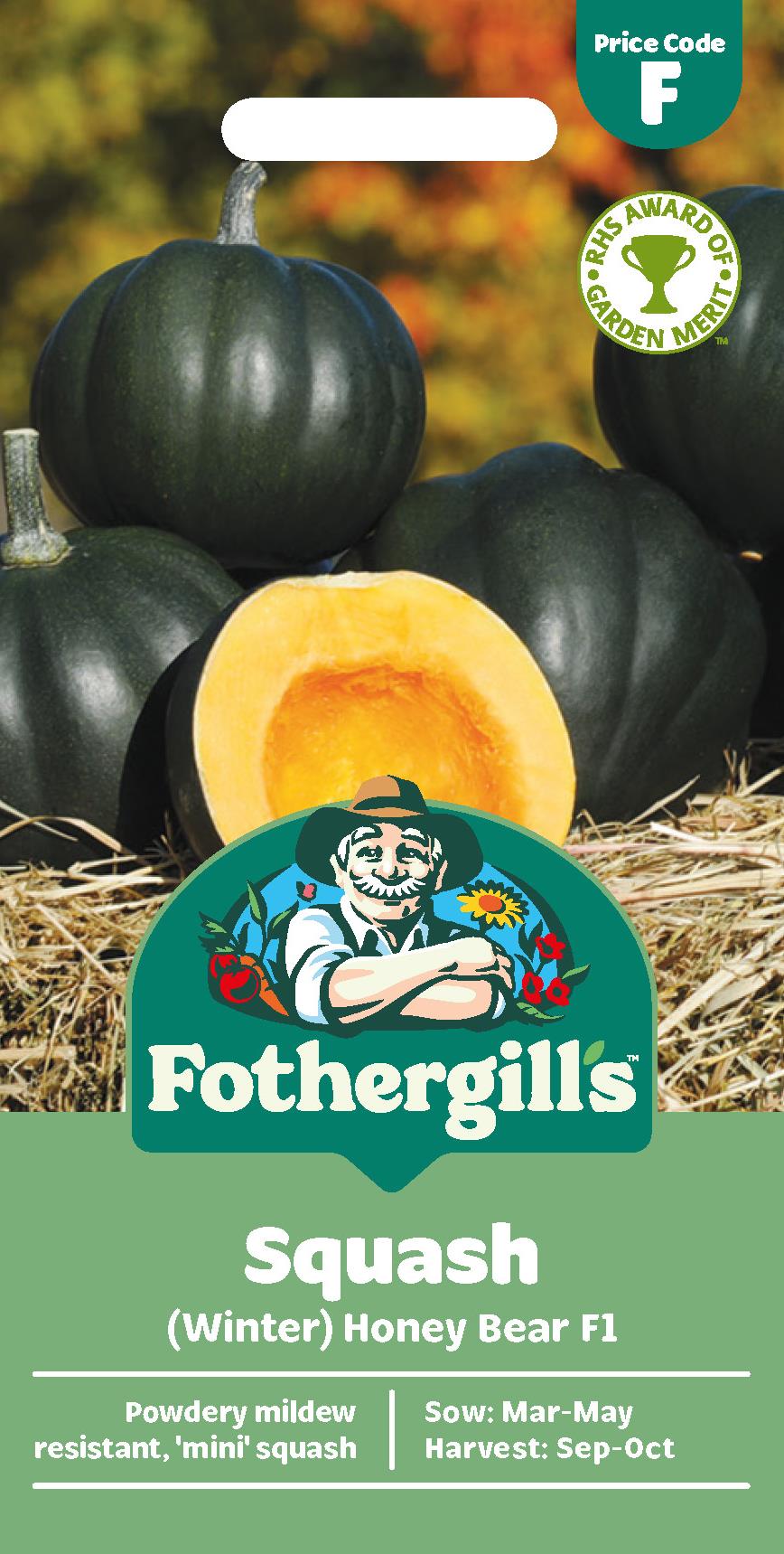 Fothergills Squash (Winter) Honey Bear F1 Seeds
