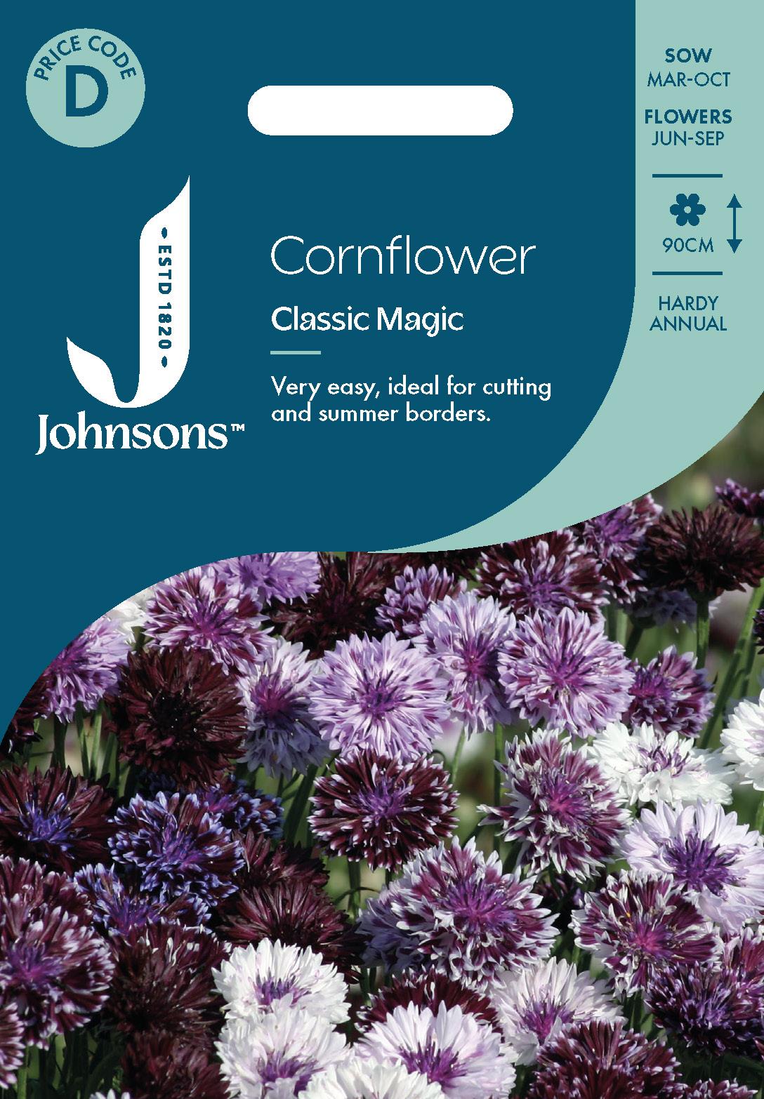 Johnsons - Cornflower Classic Magic - 200 Seeds