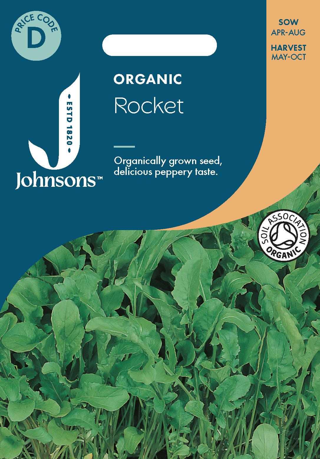 Johnsons - Organic Vegetable - Rocket - 1000 Seeds
