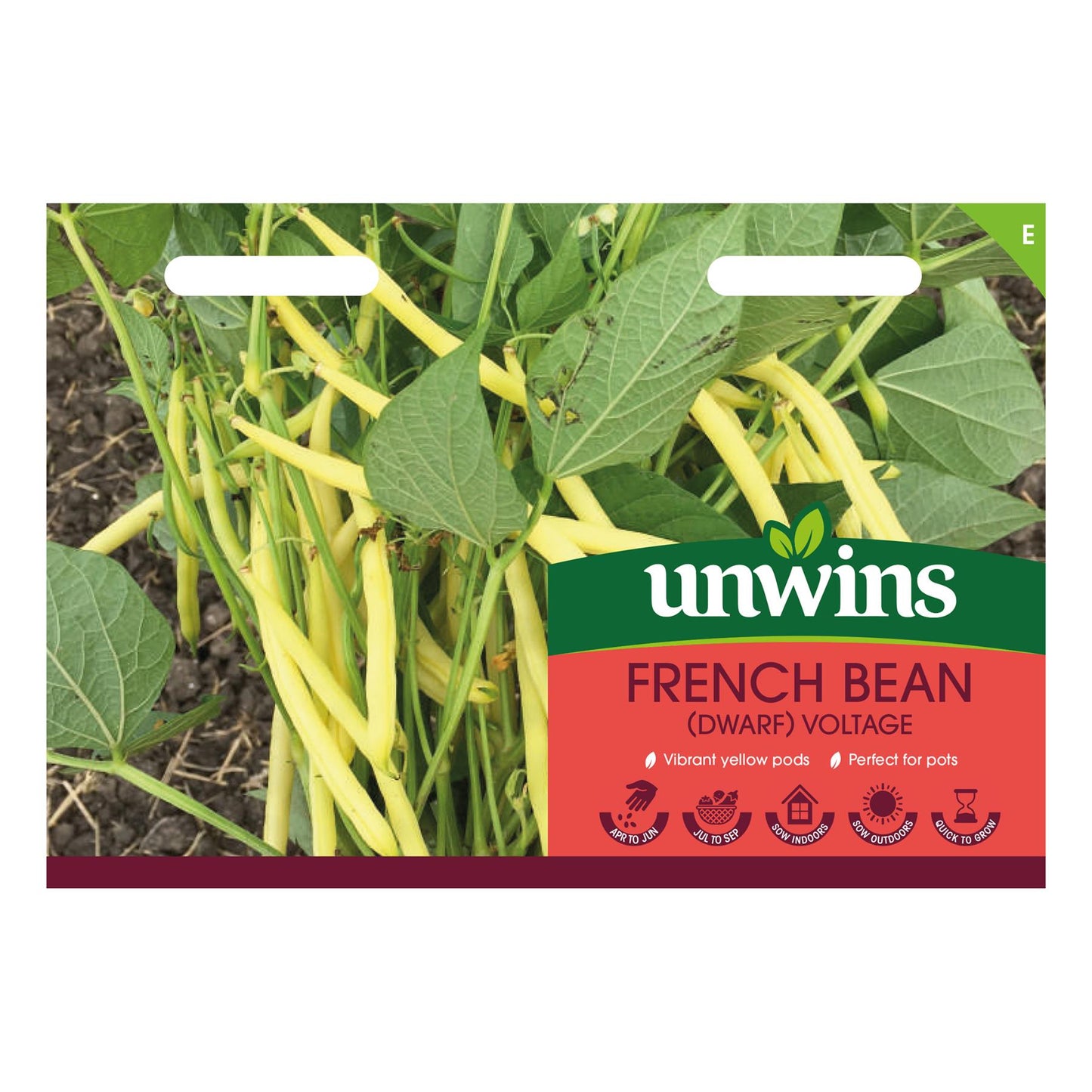 Unwins Vegetable Dwarf French Bean Voltage - 160 Seeds