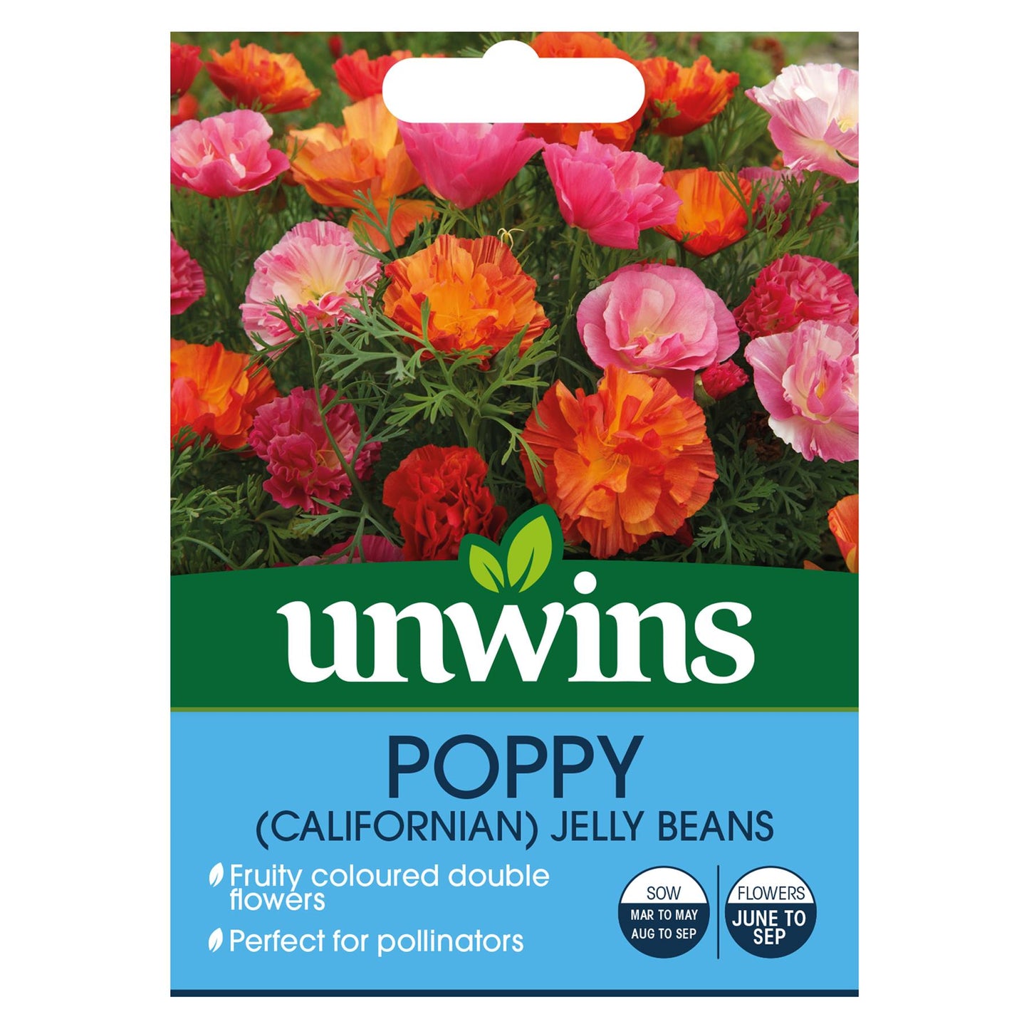 Unwins Flower Californian Poppy Jelly Beans - 125 Seeds