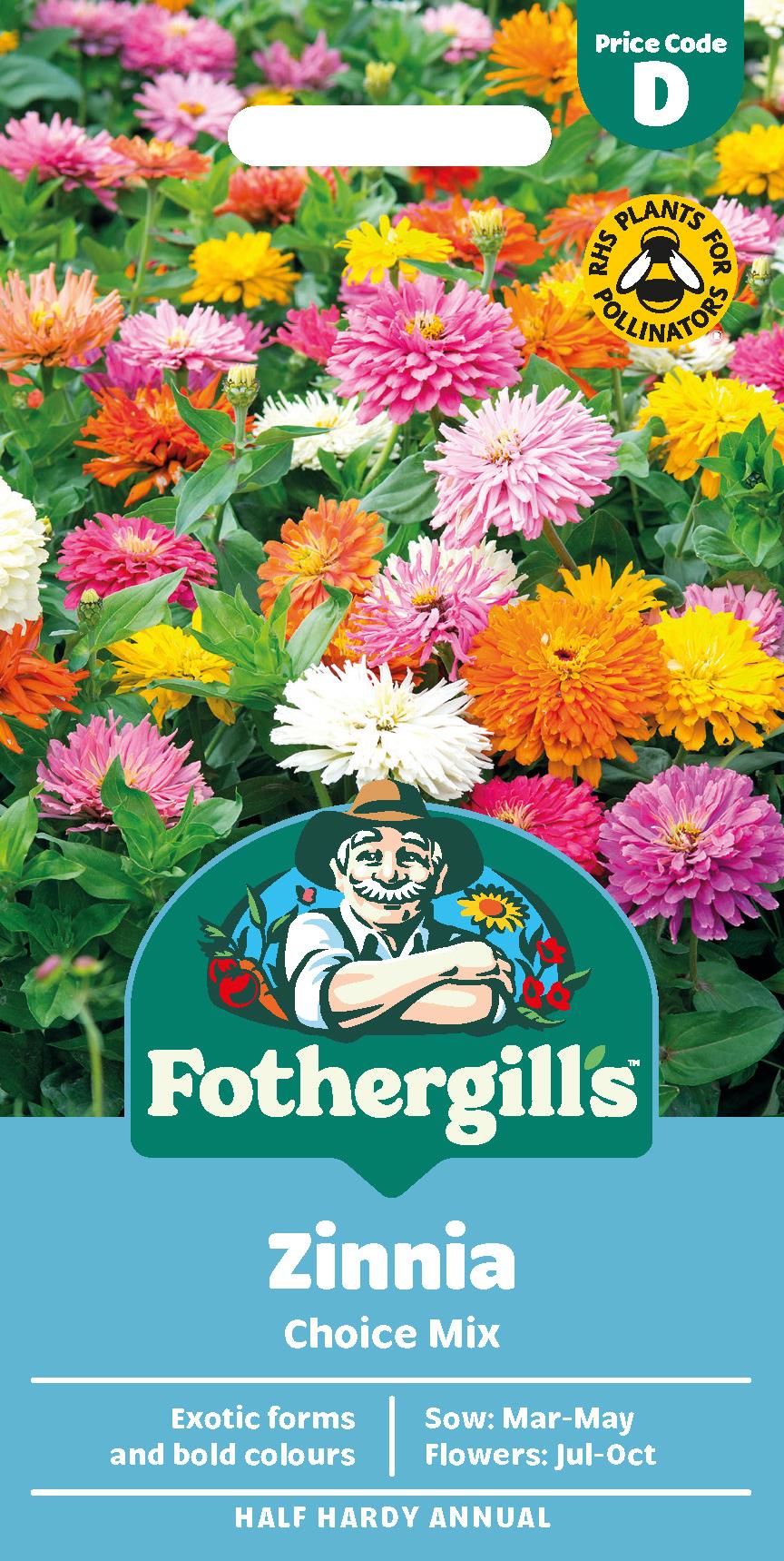 Fothergills Zinnia Choice Mix Seeds