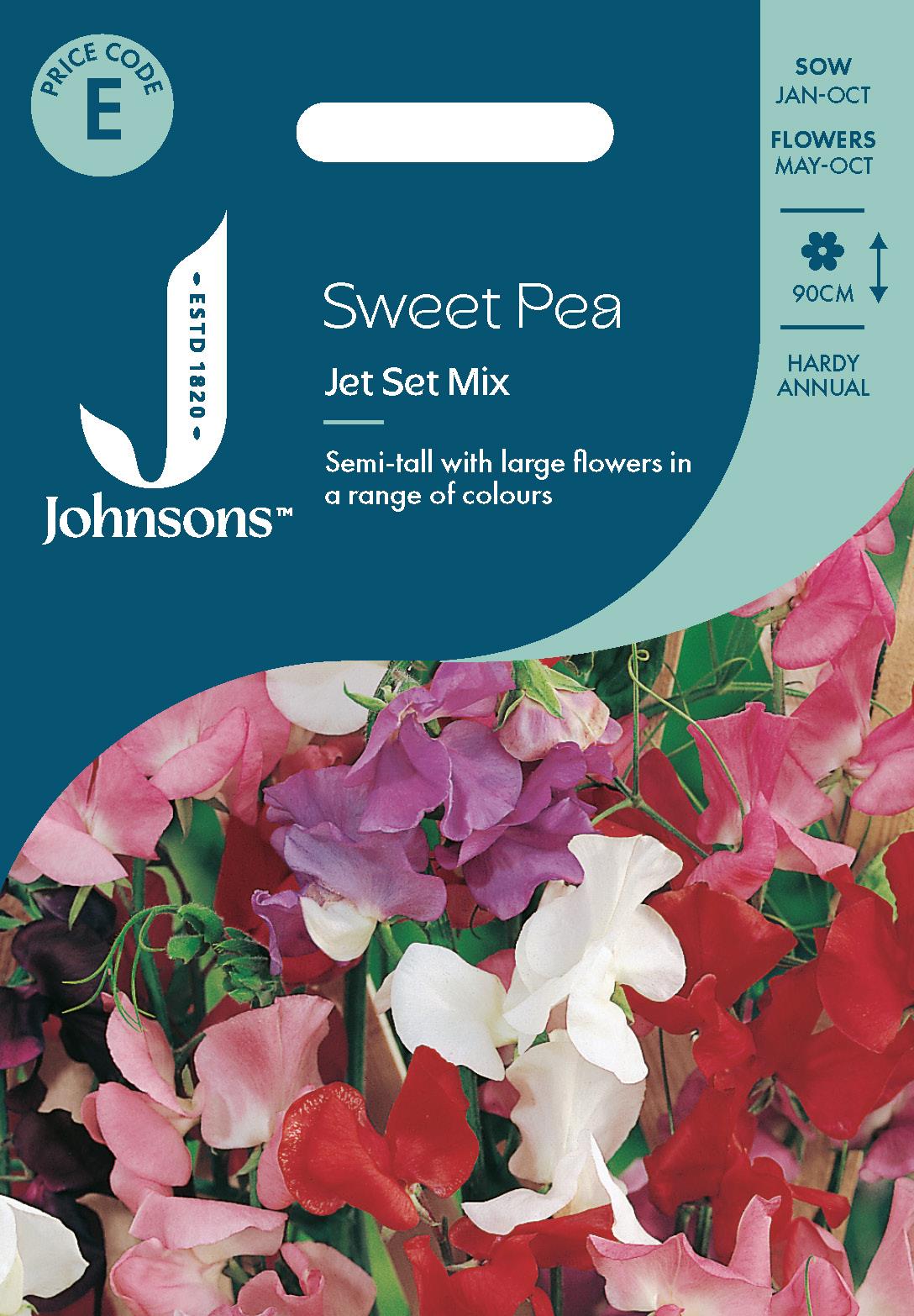 Johnsons - Sweet Pea Jet Set Mix - 25 Seeds