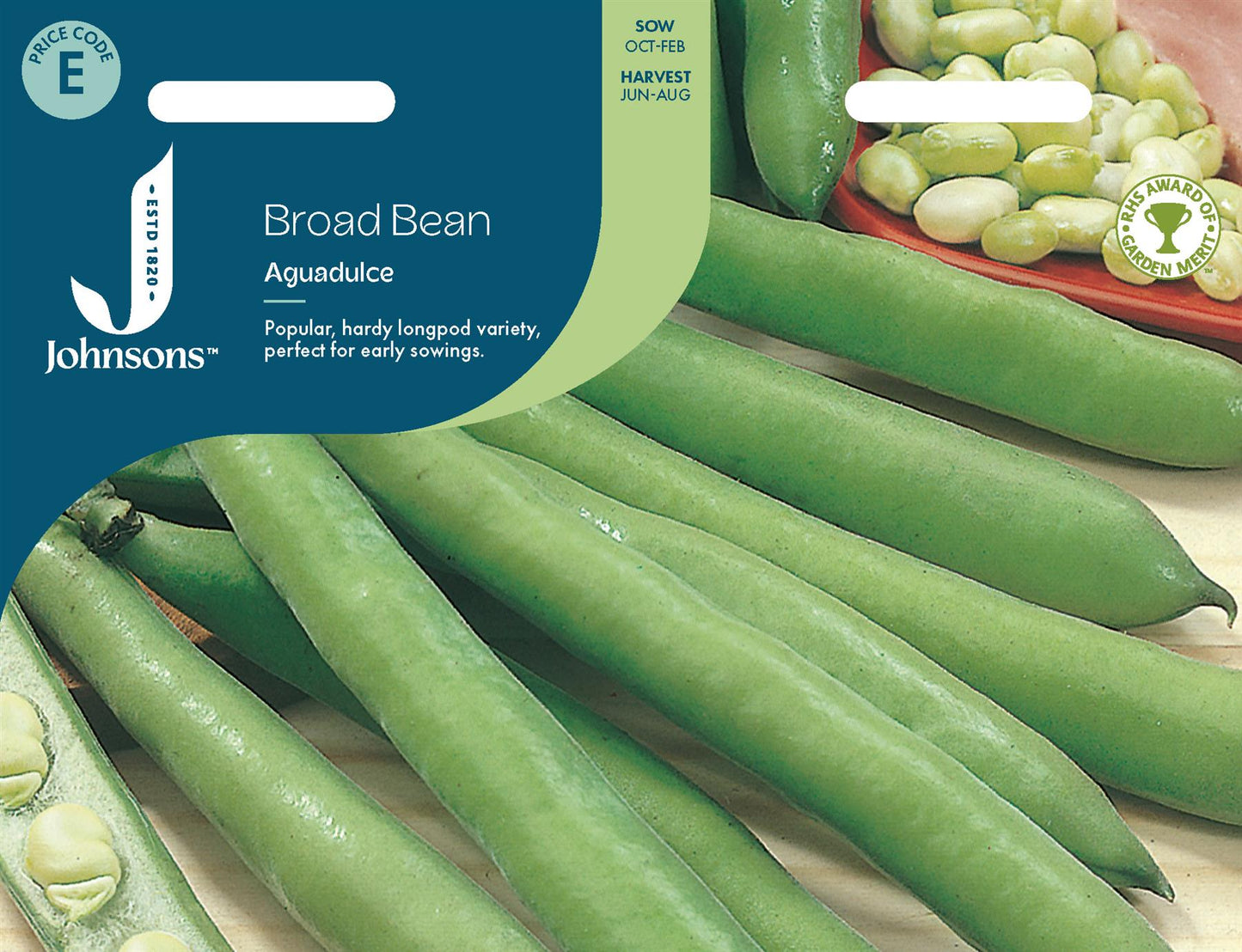 Johnsons - Broad Bean Aguadulce - 45 Seeds