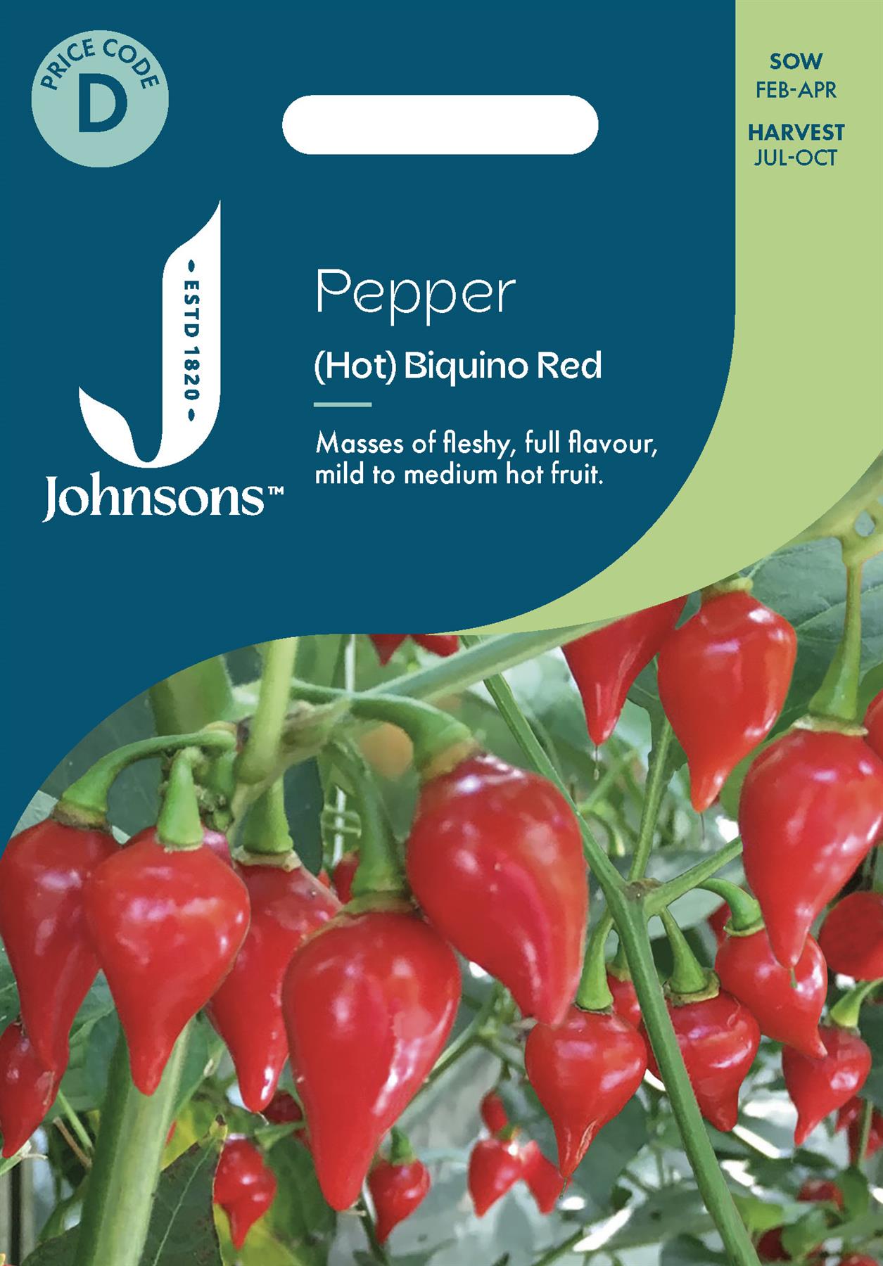 Johnsons - Pepper (hot) Biquino Red - 10 Seeds