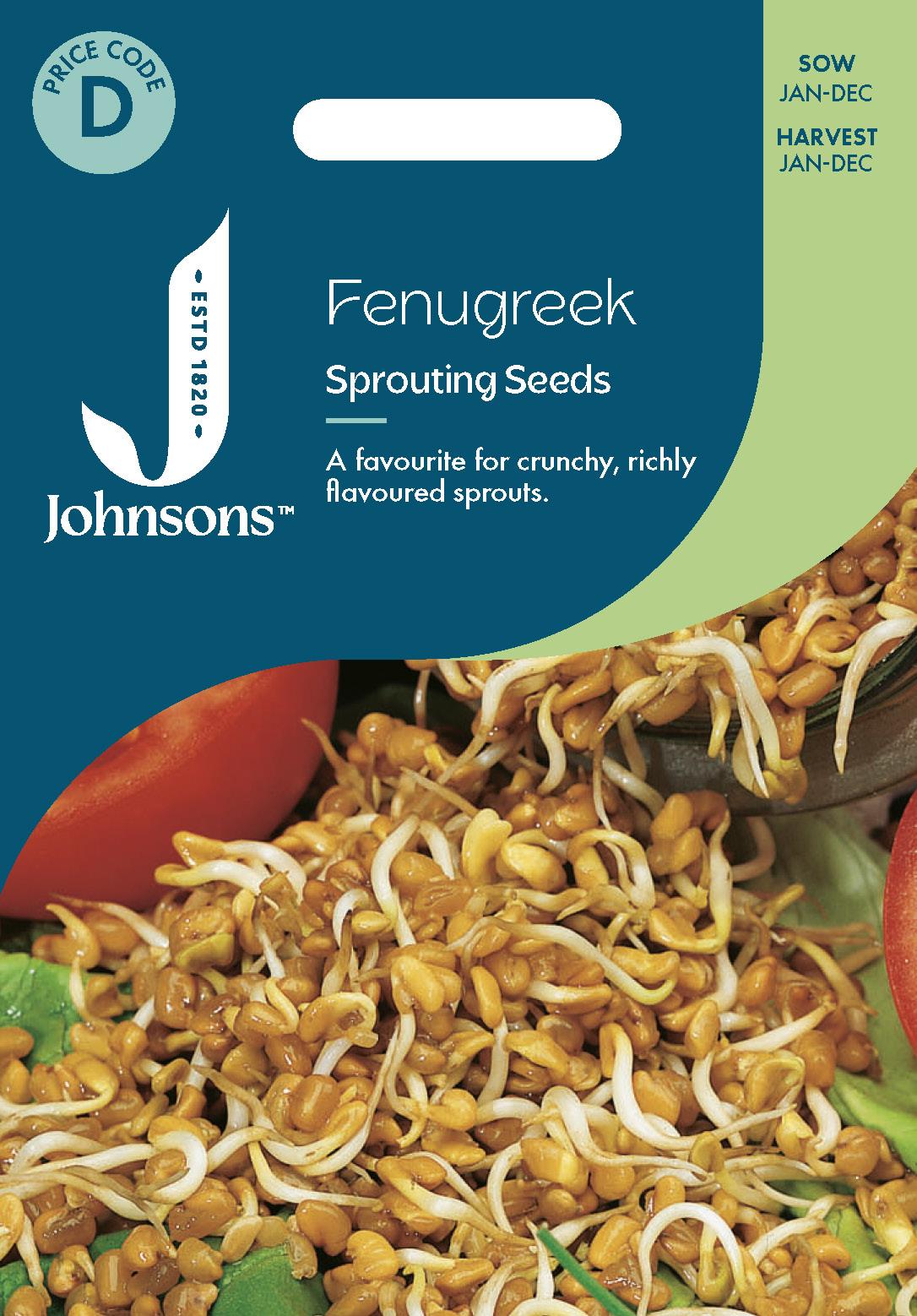 Johnsons - Fenugreek Sprouting Seeds - 30 Seeds