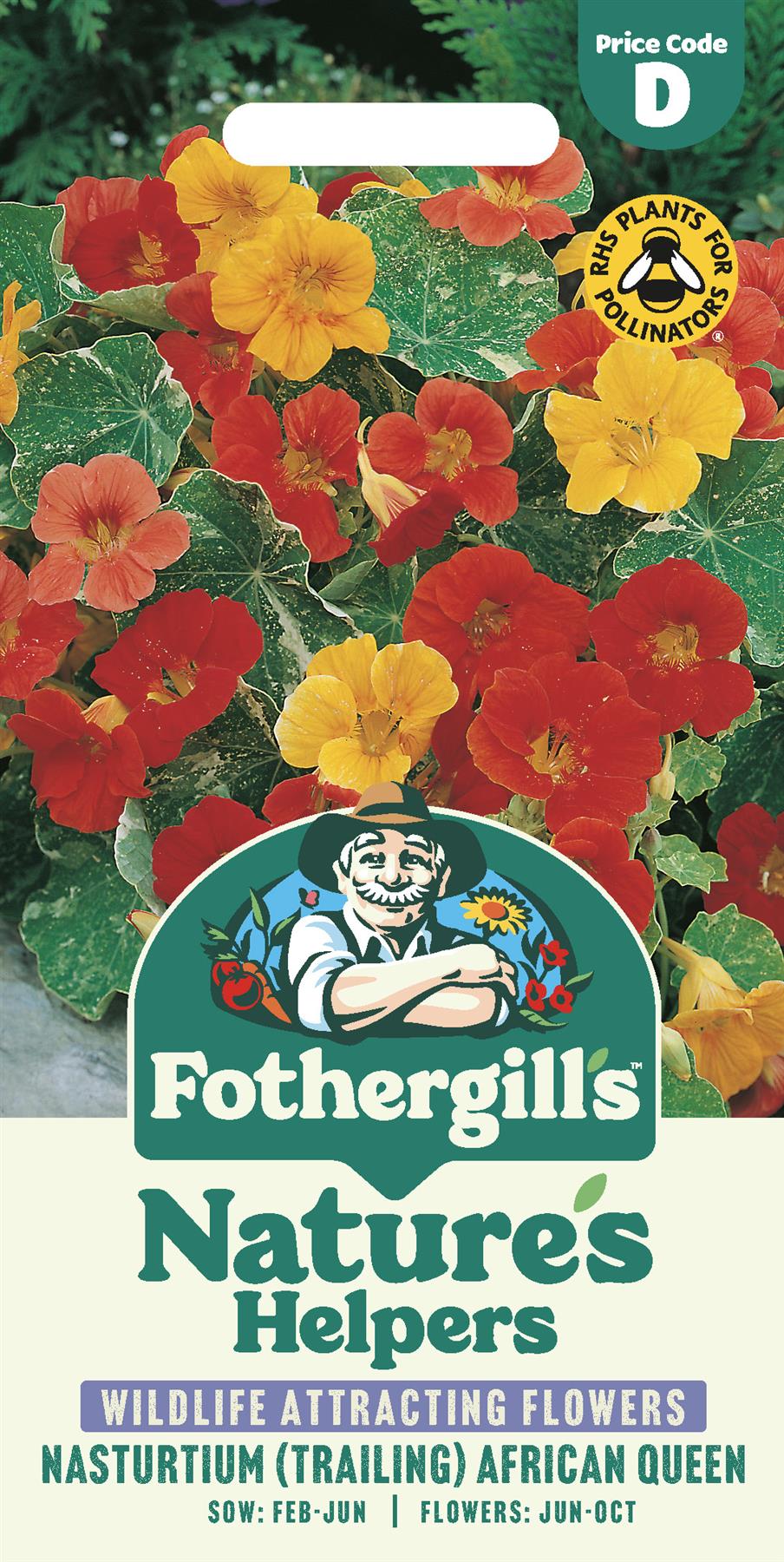 Fothergills Nature Haven - Nasturtium (Trailing) African Queen Seeds