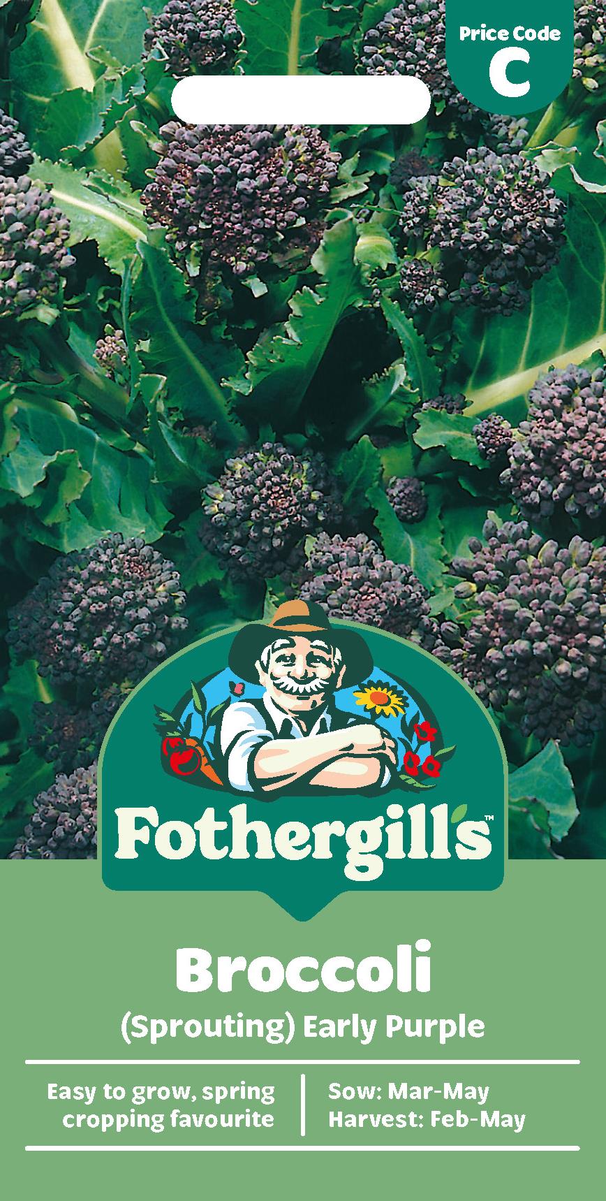 Fothergills Broccoli (Sprouting) Early Purple Seeds