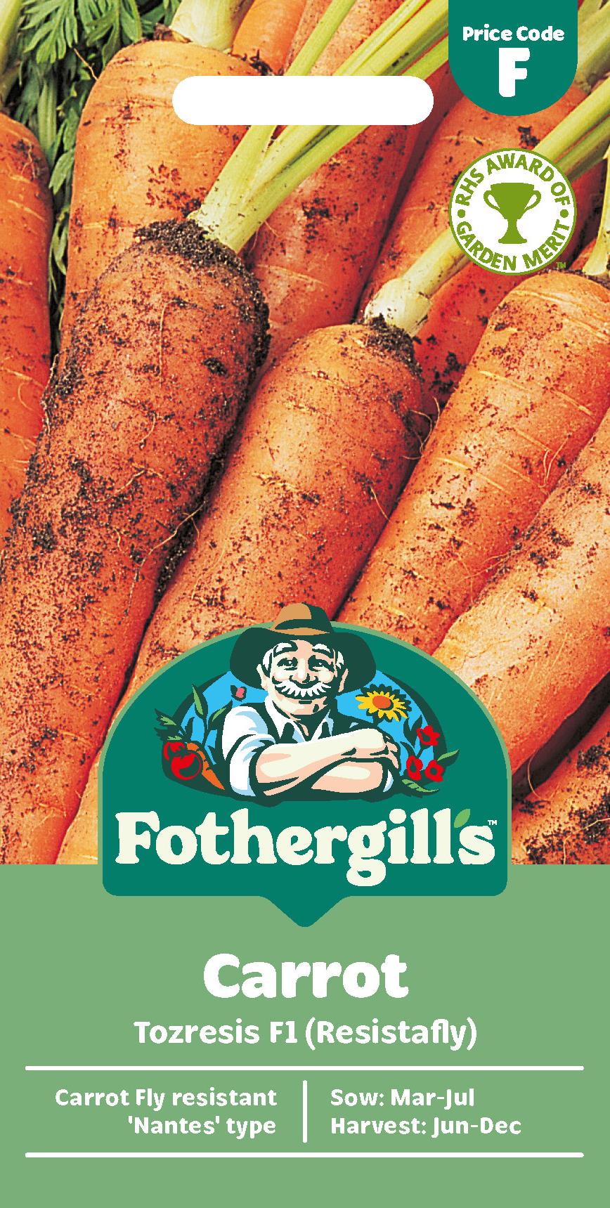 Fothergills Carrot Resistafly Tozresis F1 Seeds