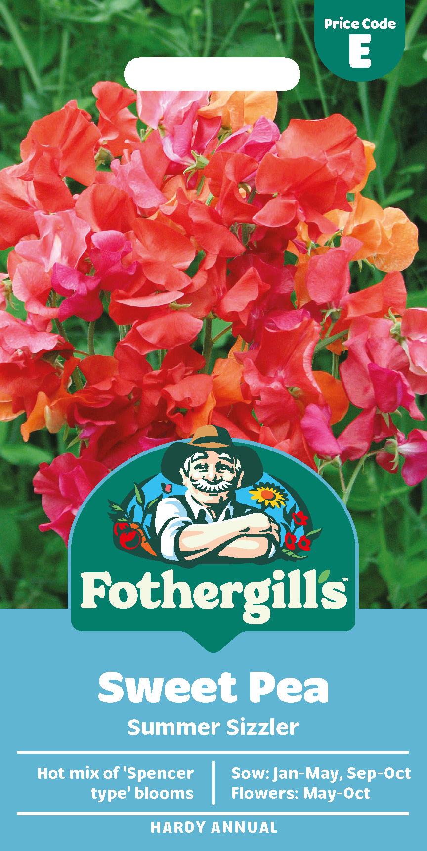 Fothergills Sweet Pea Summer Sizzler Seeds