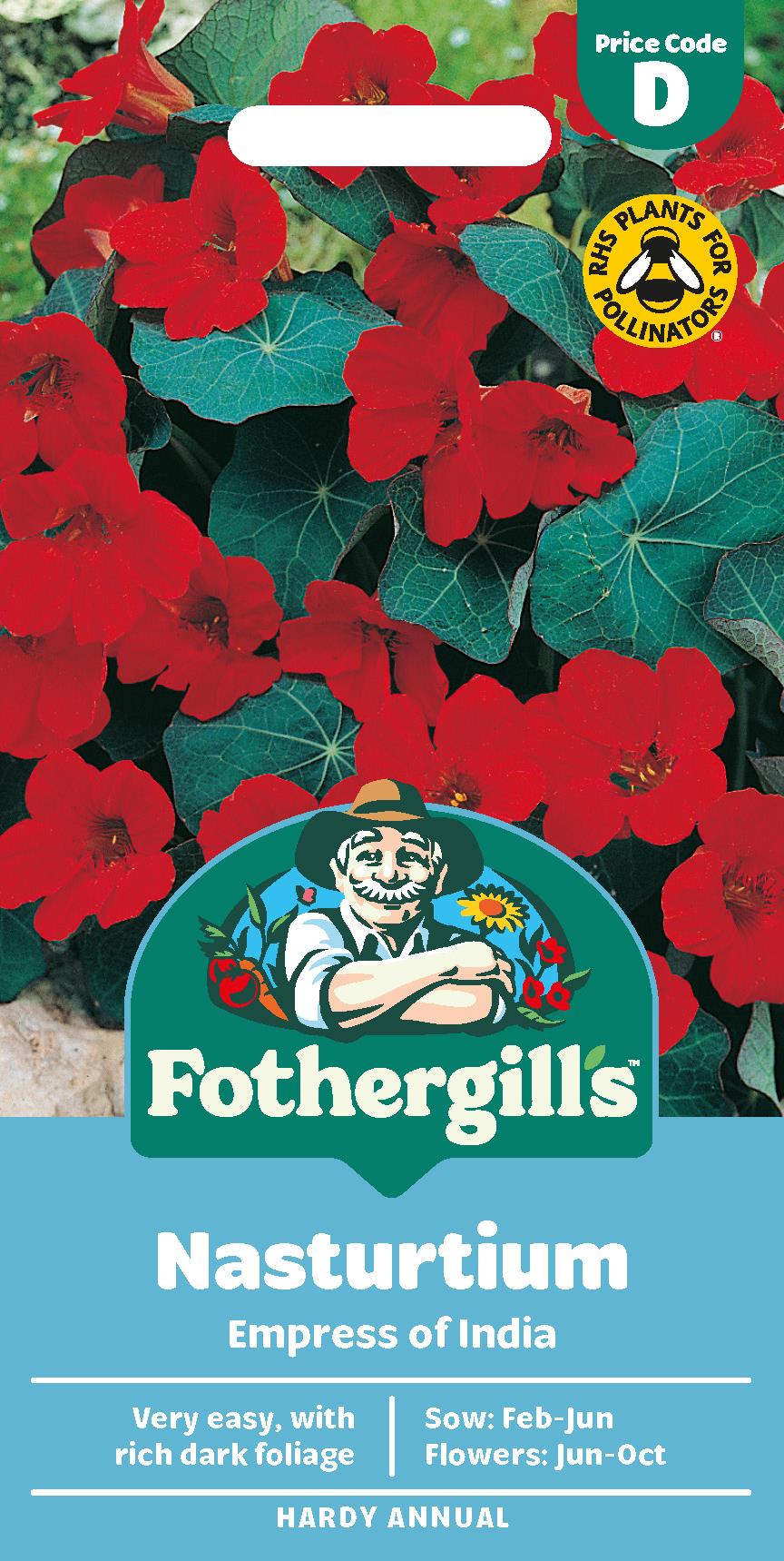 Fothergills Nasturtium Empress Of India Seeds