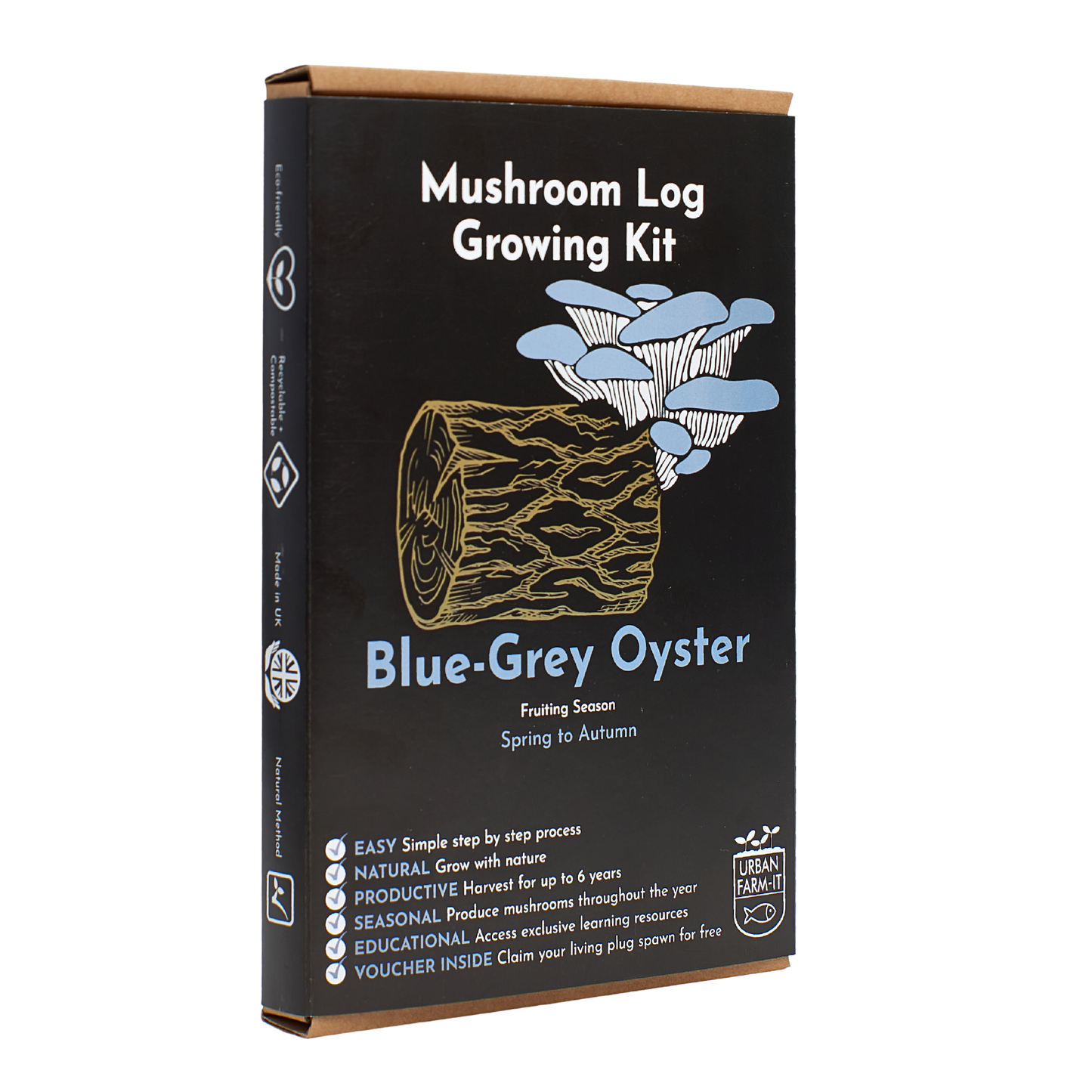 Mushroom Blue Oyster Mushroom Log Growing Kit Gift Pack