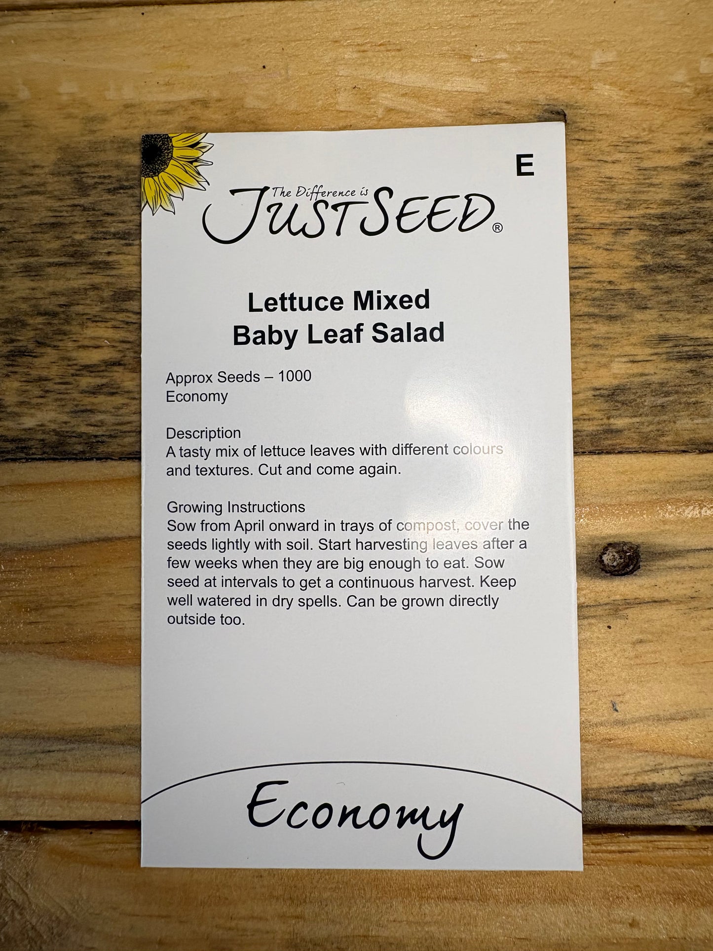 Lettuce Mixed Seeds - Baby Leaf Salad Leaves