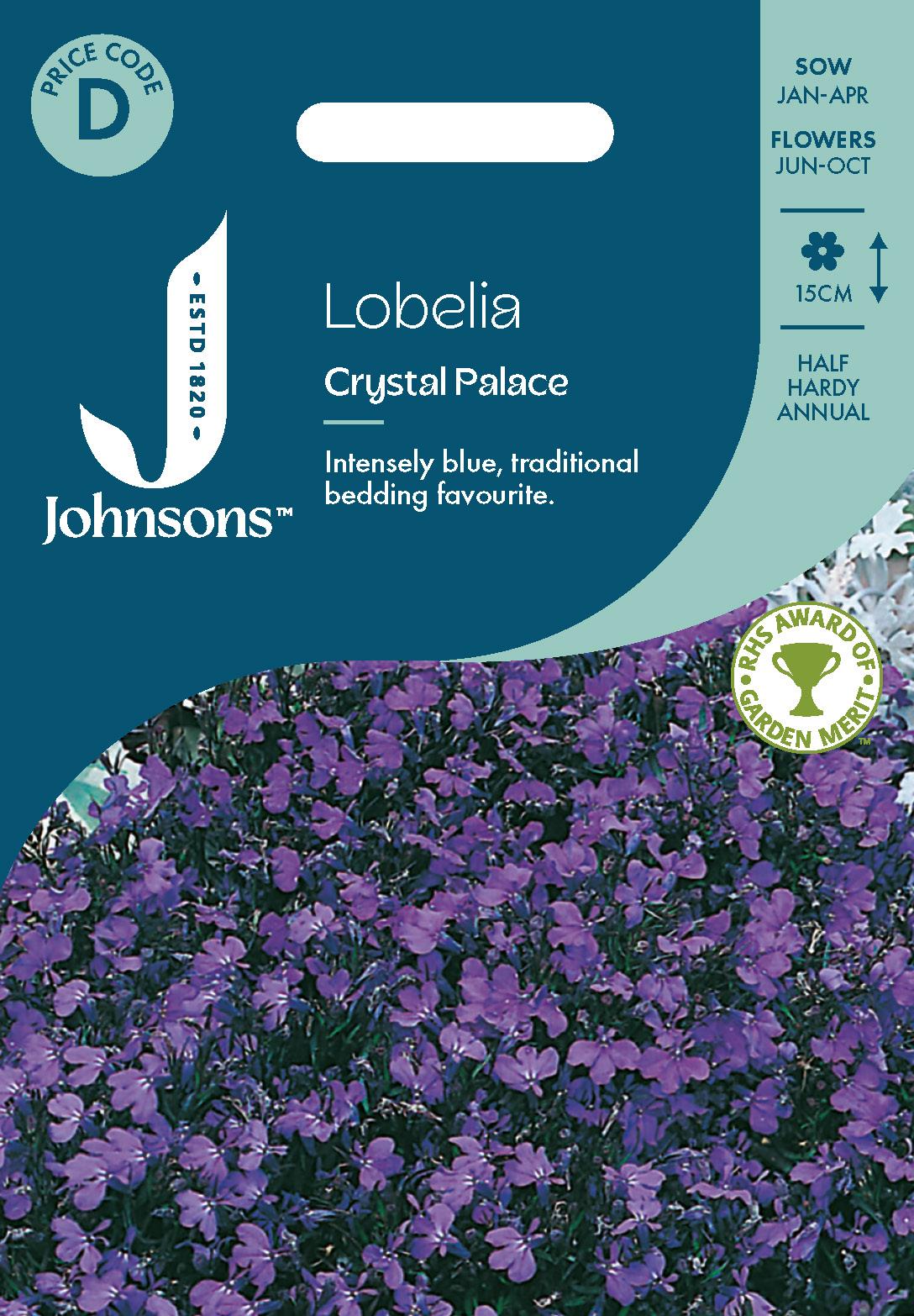 Johnsons - Lobelia Crystal Palace - 2500 Seeds