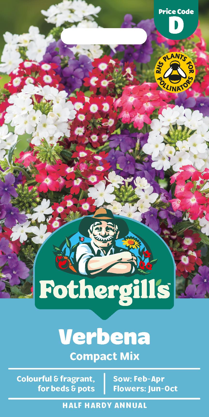Fothergills Verbena Compact Mix Seeds