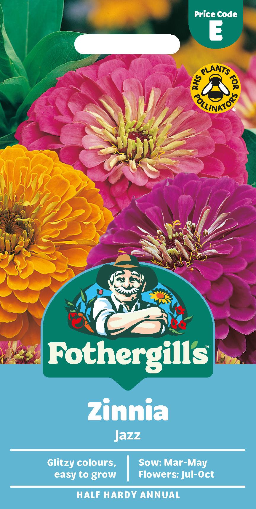 Fothergills Zinnia Jazz Seeds