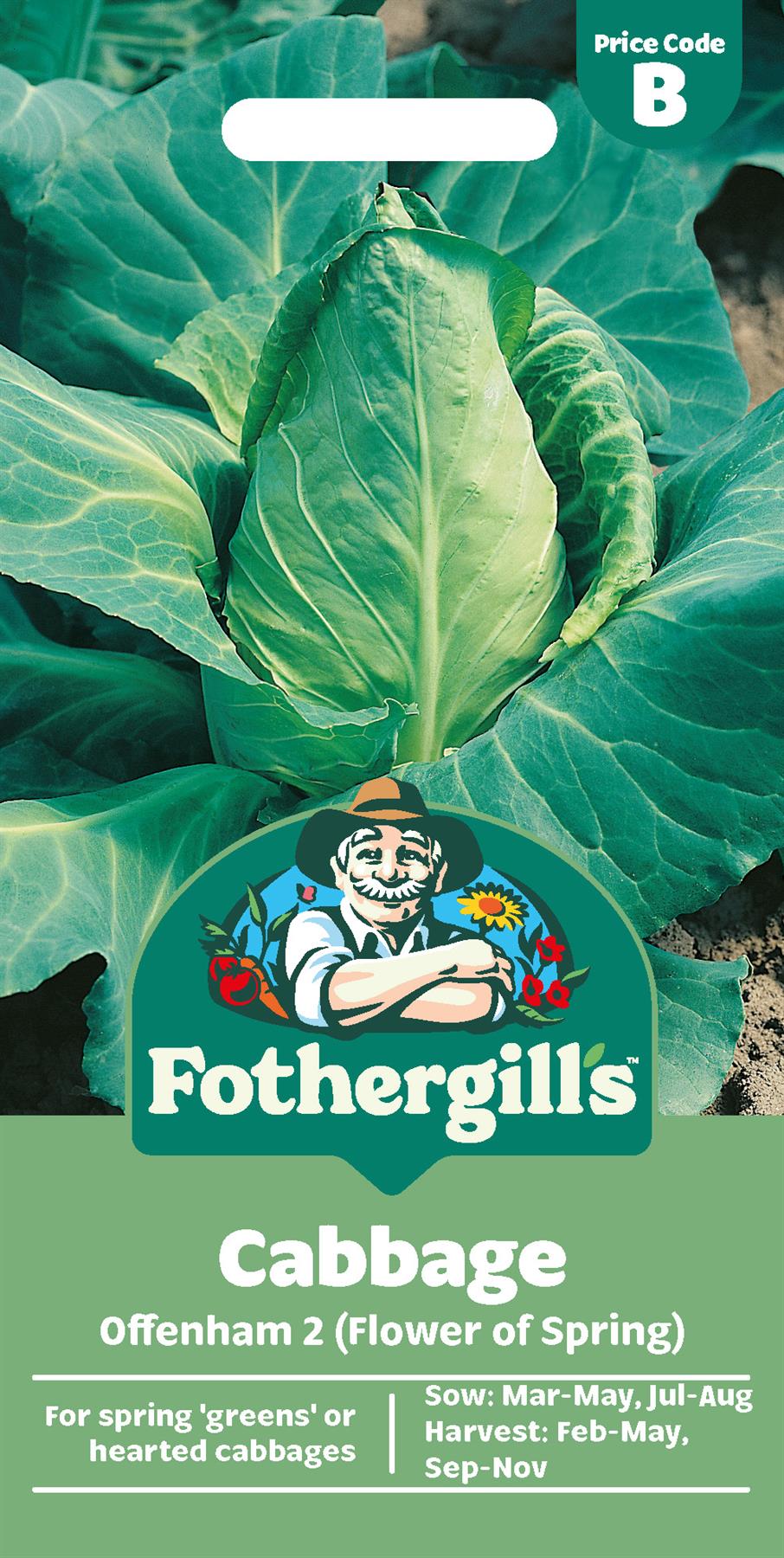 Fothergills Cabbage OffeNature Havenam 2 (Flower Of Spring) Seeds