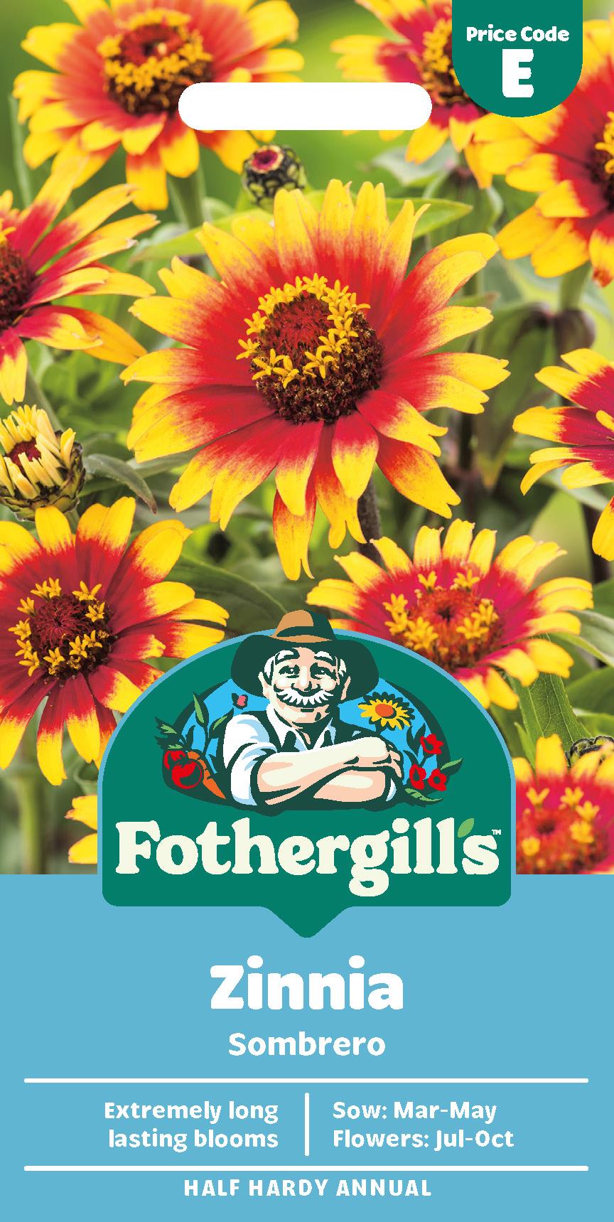 Fothergills Zinnia Sombrero Seeds