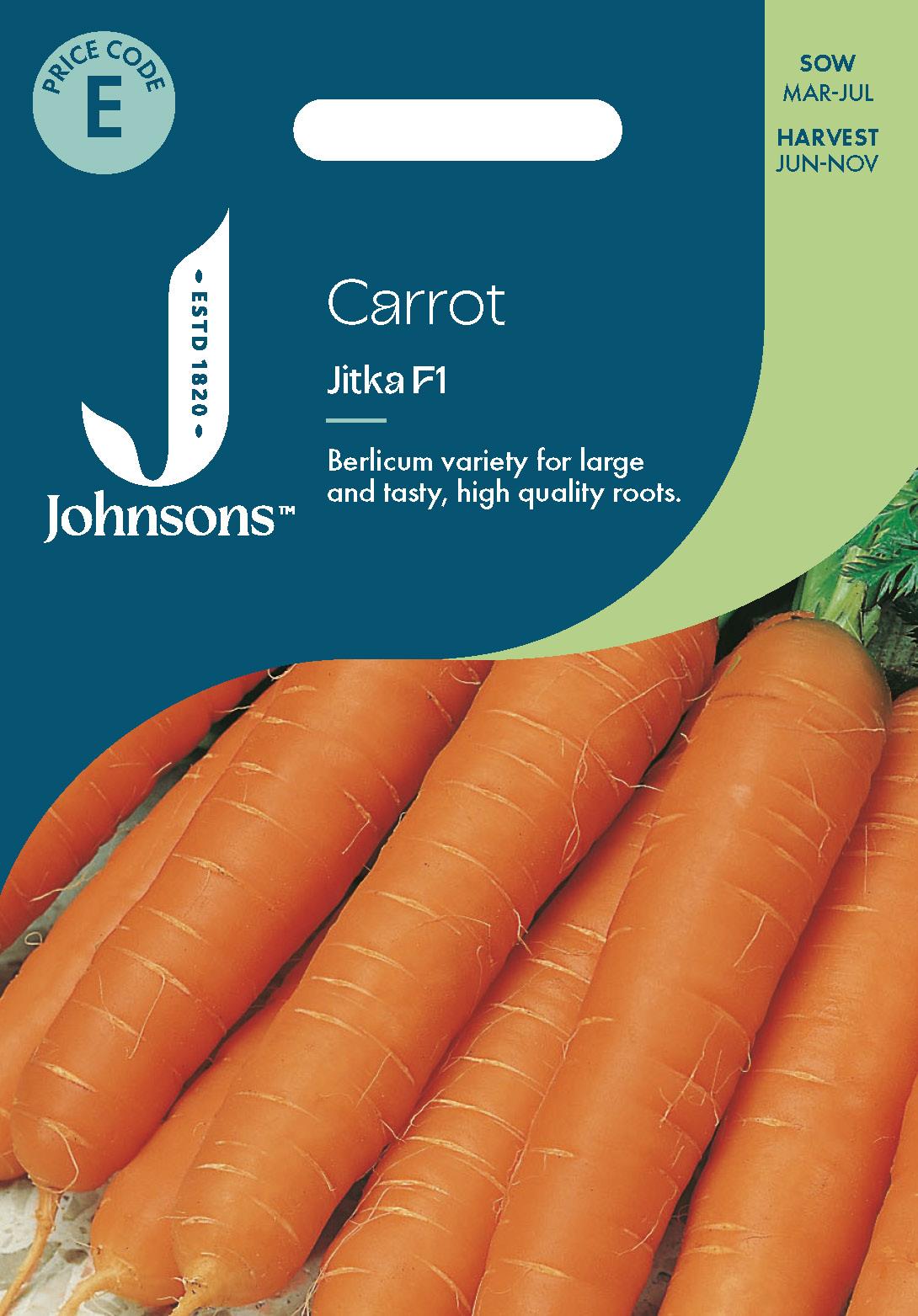 Johnsons - Carrot Jitka F1 - 500 Seeds