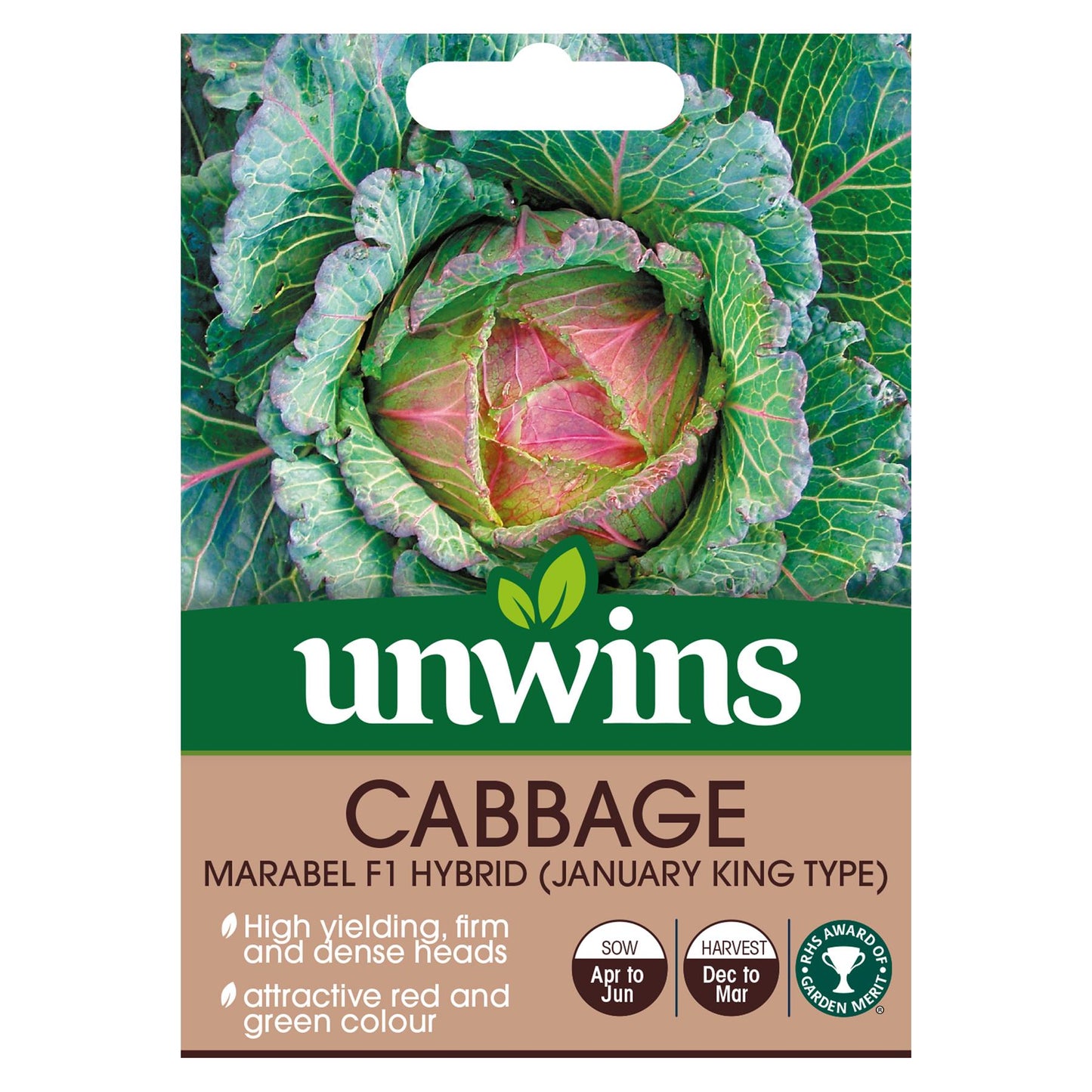 Unwins Vegetable Cabbage Marabel F1 Hybrid - 30 Seeds