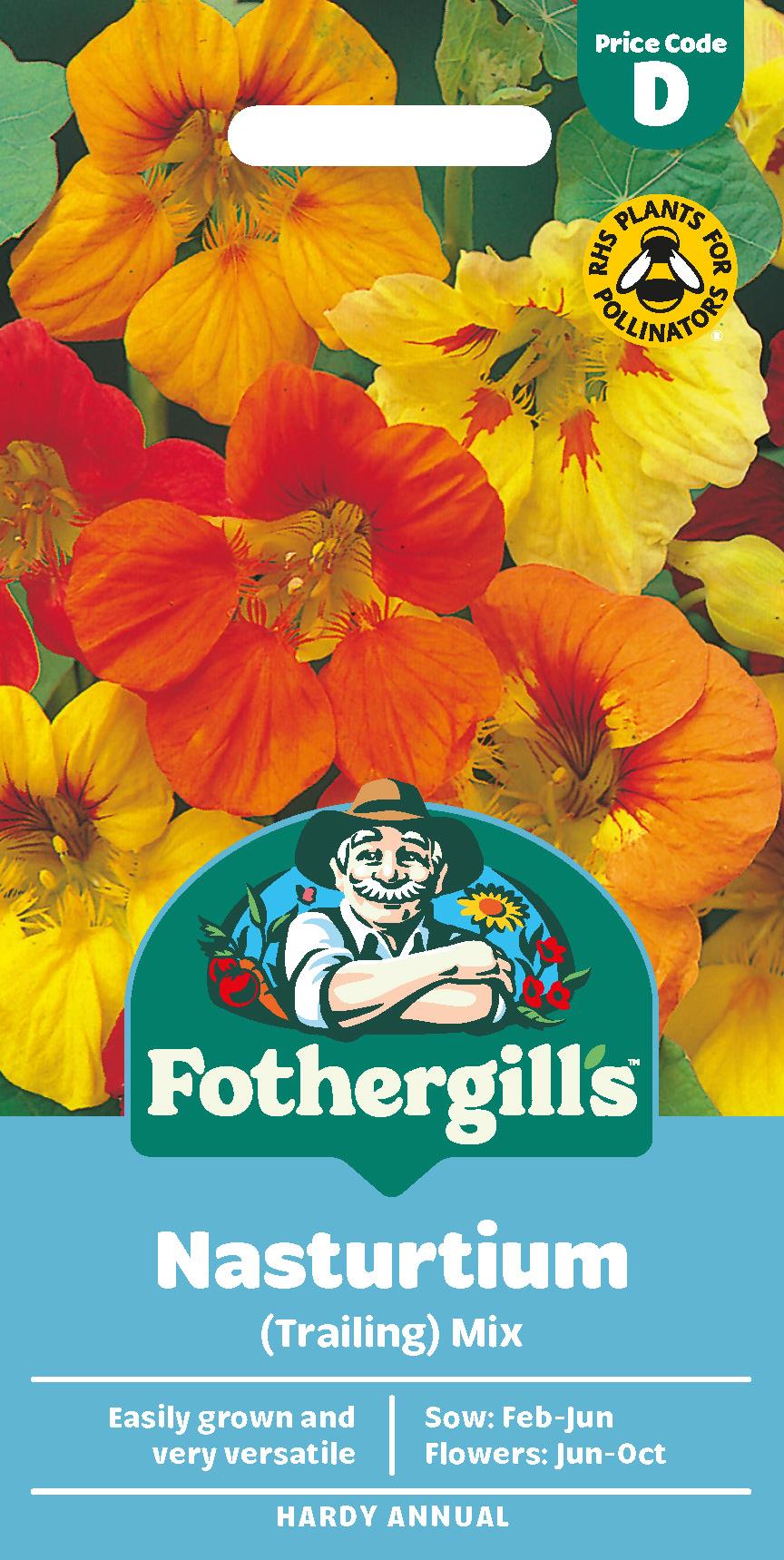 Fothergills Nasturtium (Trailing) Mix Seeds