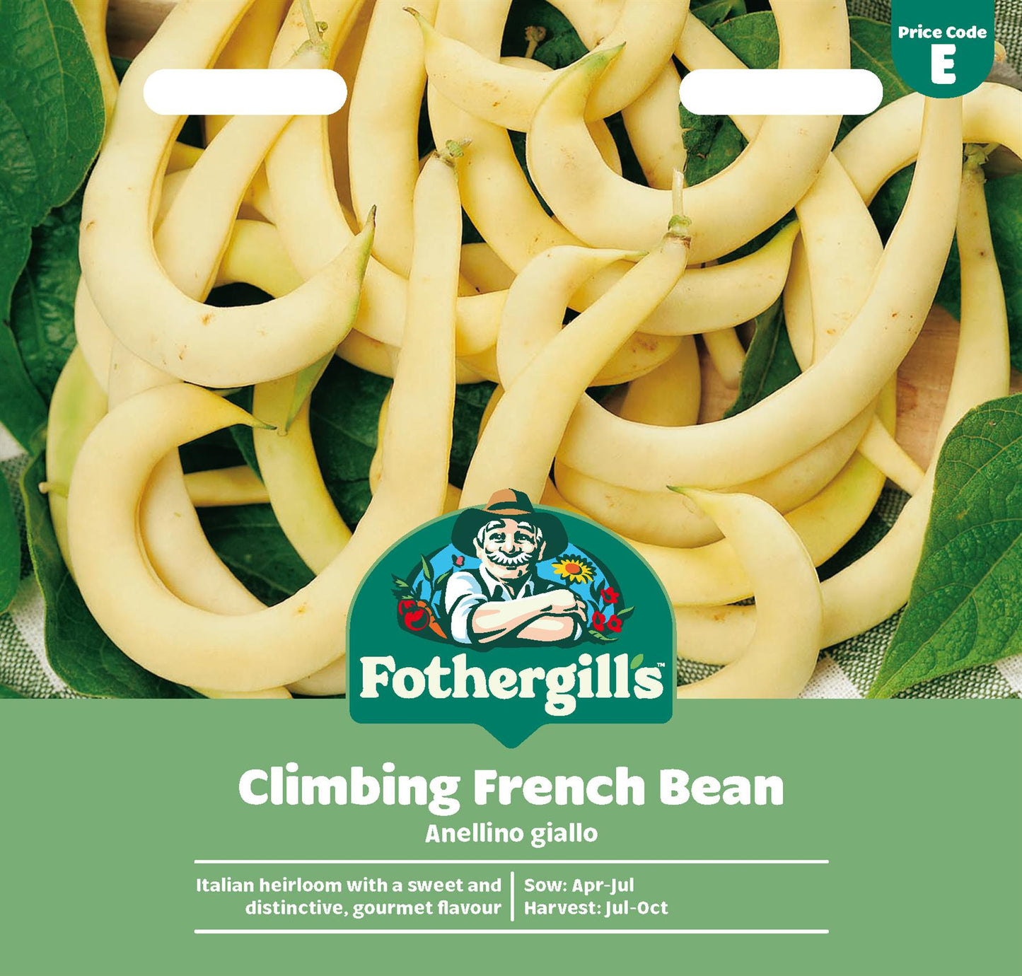 Fothergills Climbing French Bean Anellino Giallo Seeds