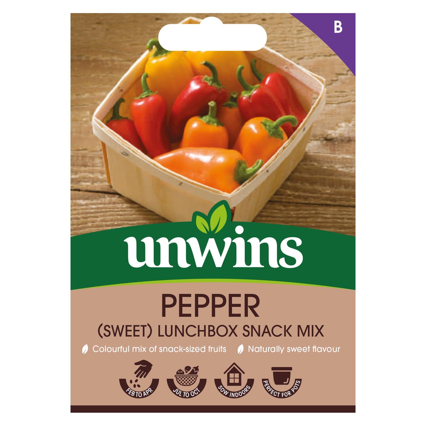 Unwins Vegetabke Sweet Pepper Lunchbox Snack Seed