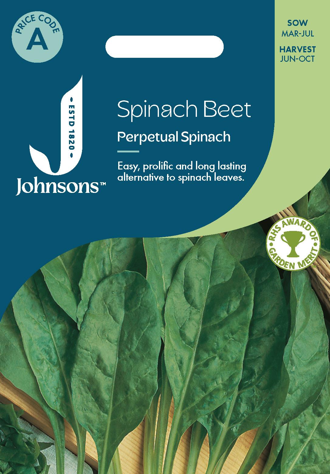 Johnsons - Spinach Beet Perpetual Spinach - 250 Seeds
